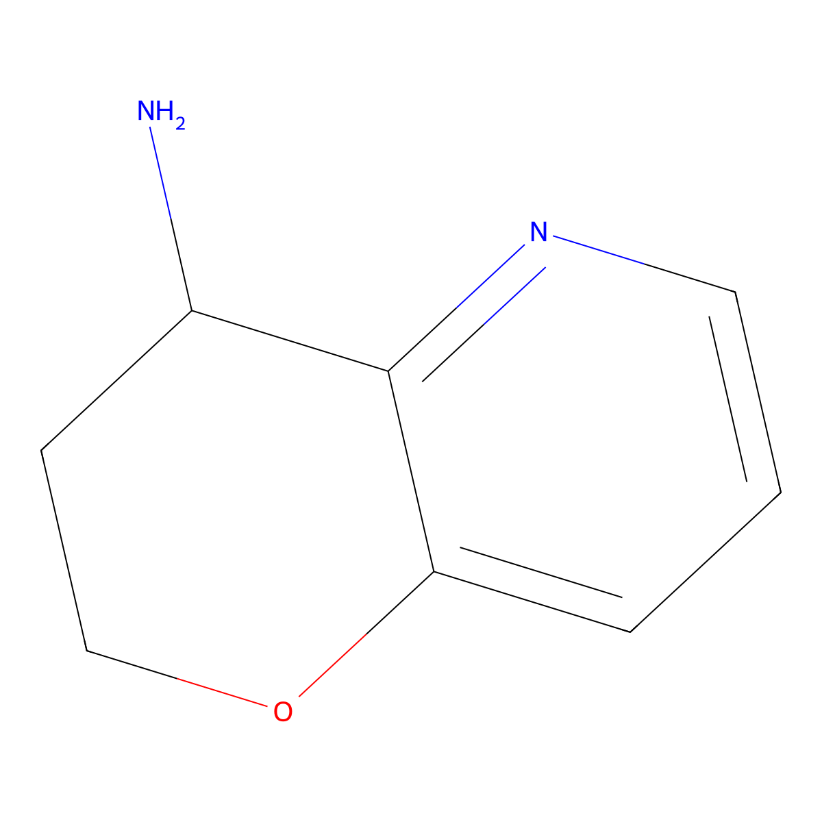 2H,3H,4H-pyrano(3,2-b)pyridin-4-amine molecular structure, CAS 502612-49-9