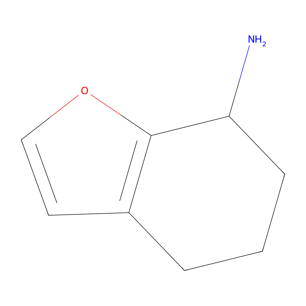 4,5,6,7-Tetrahydro-1-benzofuran-7-amine molecular structure, CAS 502612-59-1