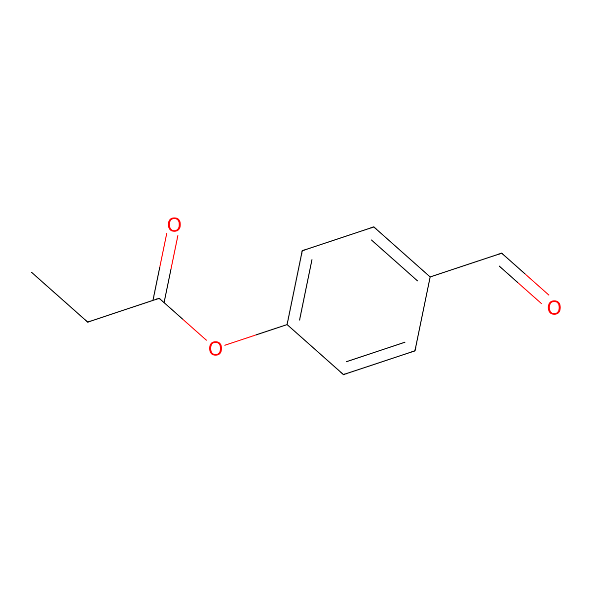 Benzaldehyde, 4-(1-oxopropoxy)- molecular structure, CAS 50262-48-1