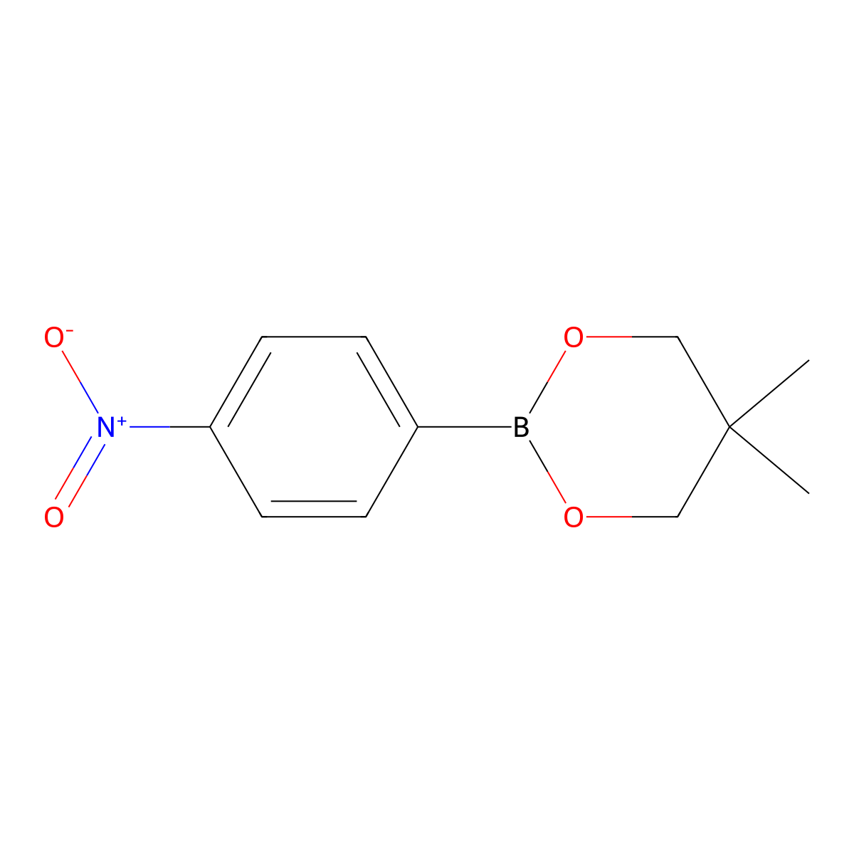 5,5-Dimethyl-2-(4-nitrophenyl)-1,3,2-dioxaborinane molecular structure, CAS 502622-85-7
