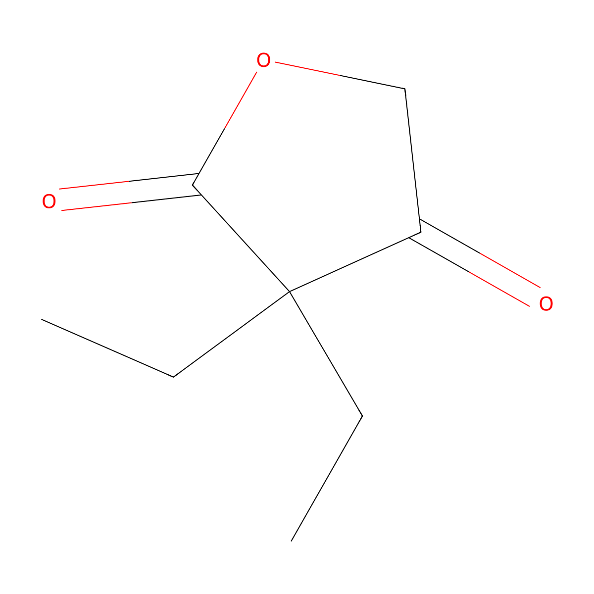3,3-Diethyloxolane-2,4-dione molecular structure, CAS 50263-71-3