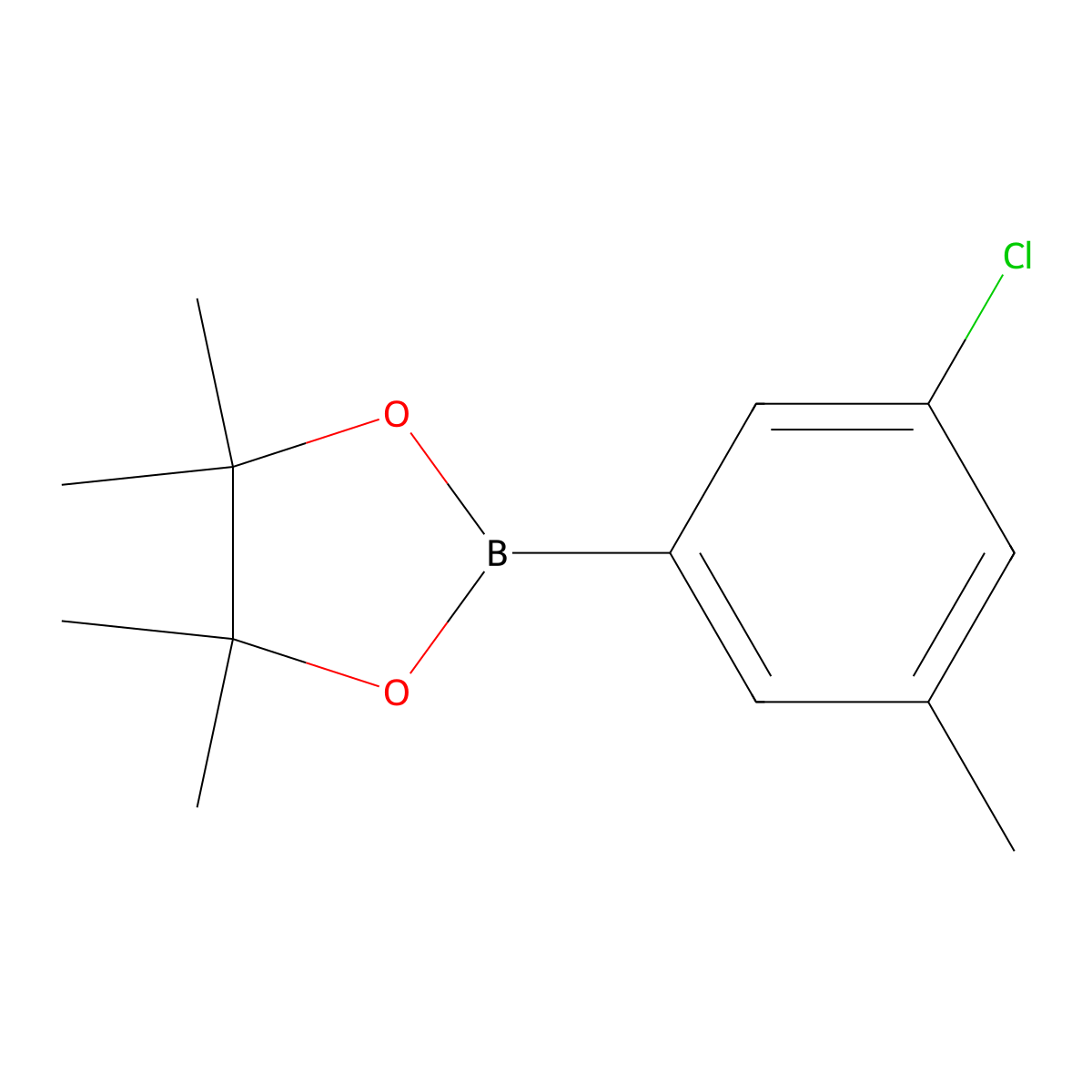 2-(3-Chloro-5-methylphenyl)-4,4,5,5-tetramethyl-1,3,2-dioxaborolane molecular structure, CAS 502630-89-9