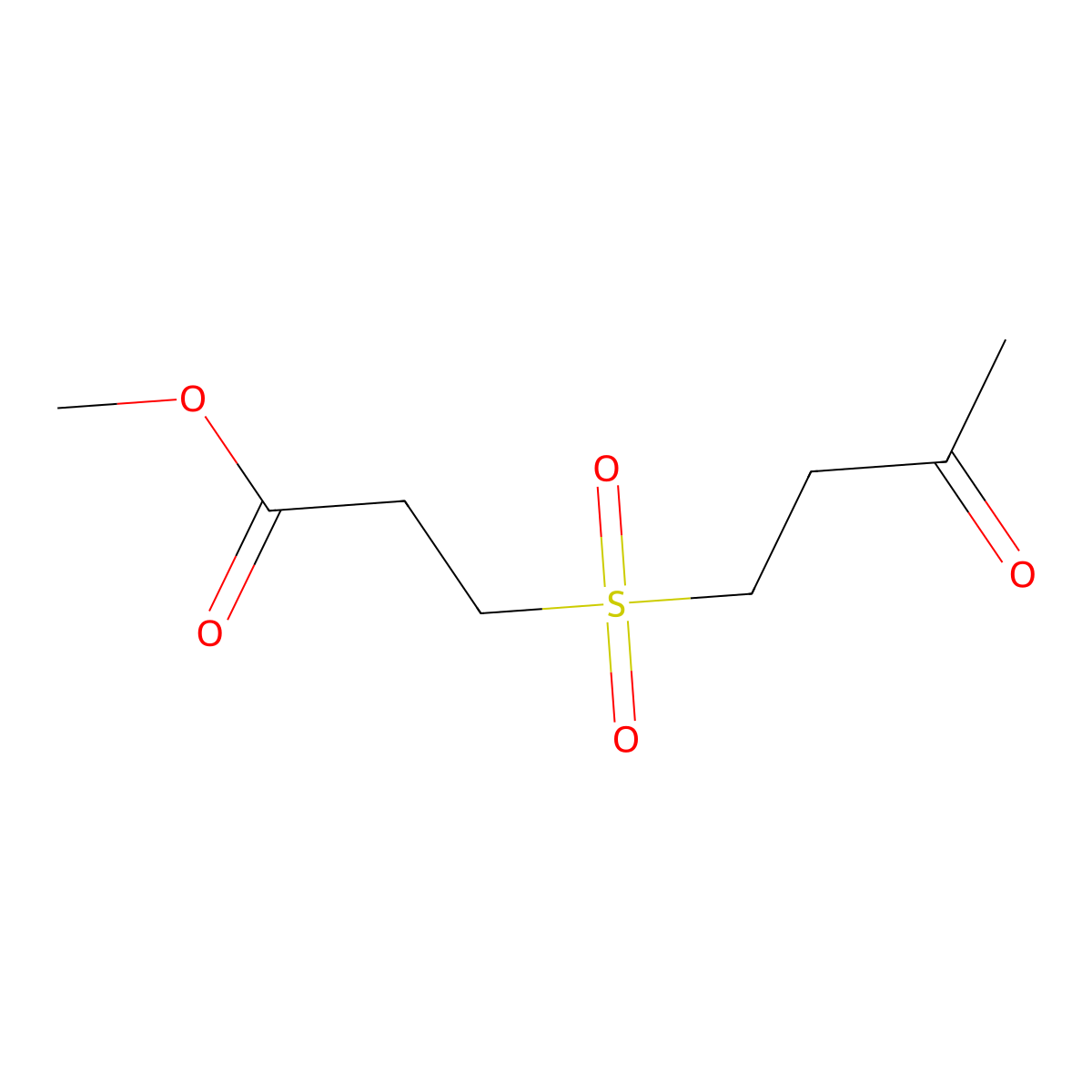 Methyl 3-((3-oxobutyl)sulfonyl)propanoate molecular structure, CAS 502635-00-9