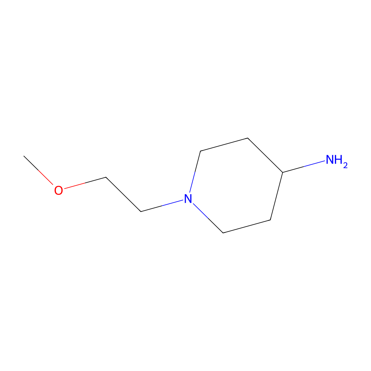 1-(2-Methoxyethyl)piperidin-4-amine molecular structure, CAS 502639-08-9