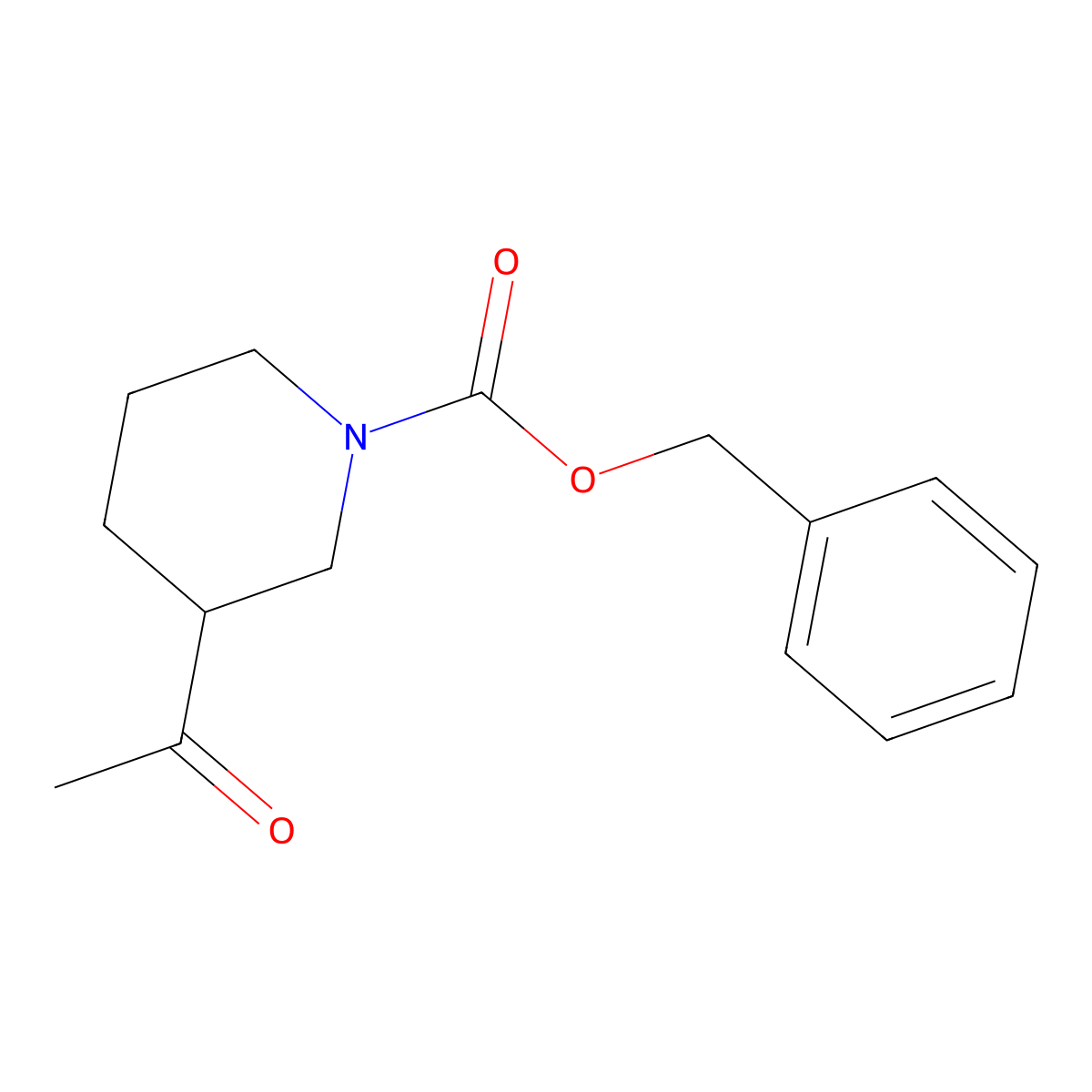 Benzyl 3-acetylpiperidine-1-carboxylate molecular structure, CAS 502639-39-6