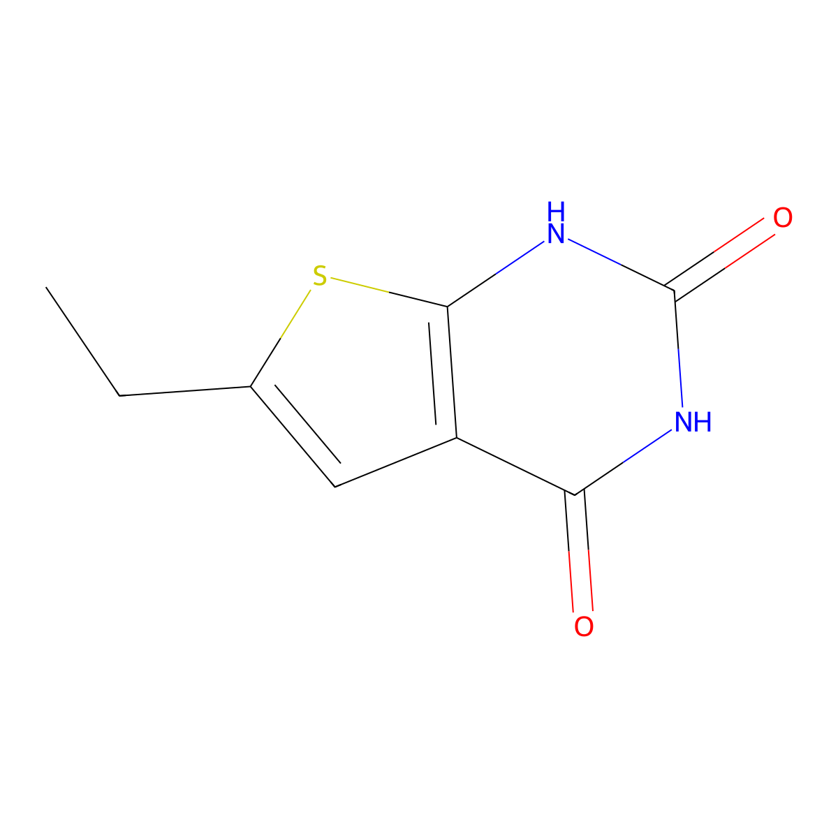 6-ethyl-1H,2H,3H,4H-thieno[2,3-d]pyrimidine-2,4-dione molecular structure, CAS 502649-08-3