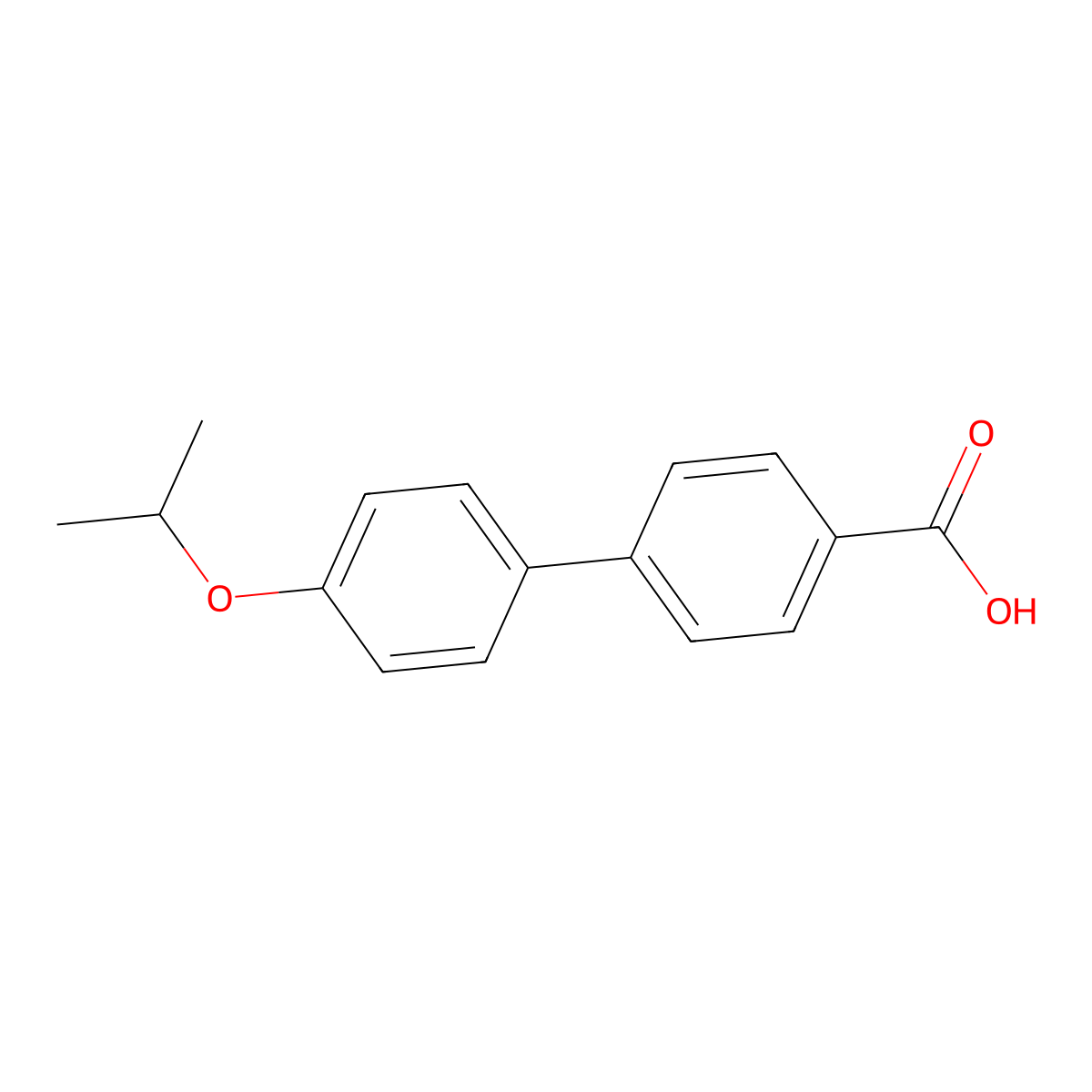 4'-Isopropoxy-[1,1'-biphenyl]-4-carboxylic acid molecular structure, CAS 502649-35-6