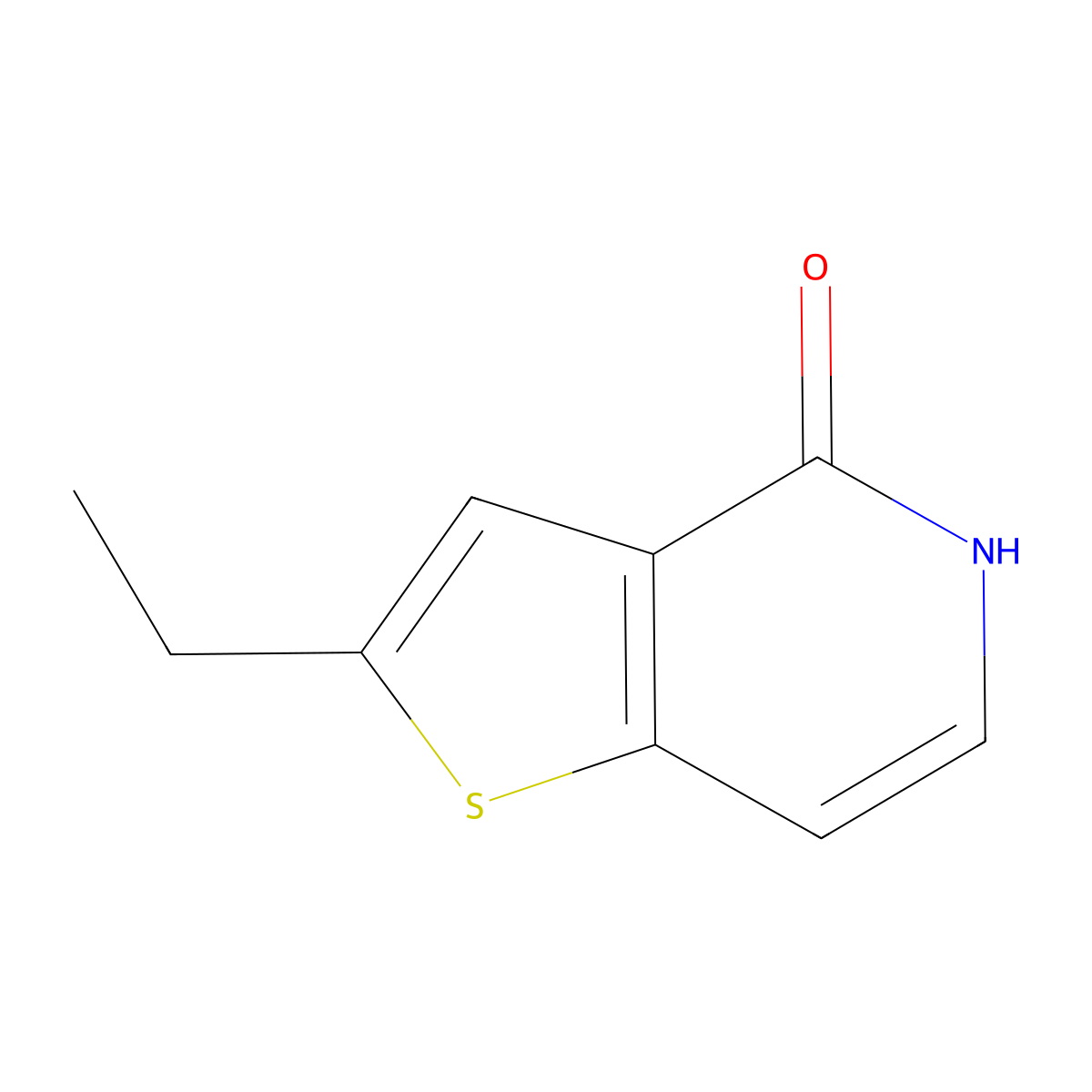 2-ethyl-4H,5H-thieno[3,2-c]pyridin-4-one molecular structure, CAS 502649-36-7