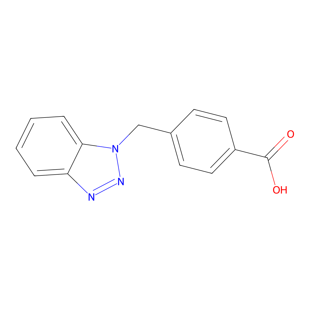 4-[(1H-1,2,3-benzotriazol-1-yl)methyl]benzoic acid molecular structure, CAS 502649-51-6