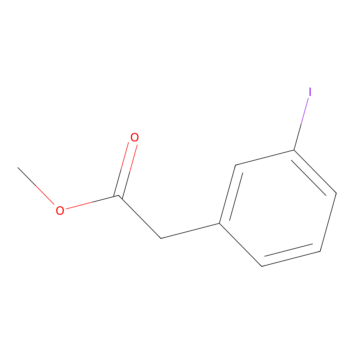 Methyl 2-(3-iodophenyl)acetate molecular structure, CAS 502649-73-2
