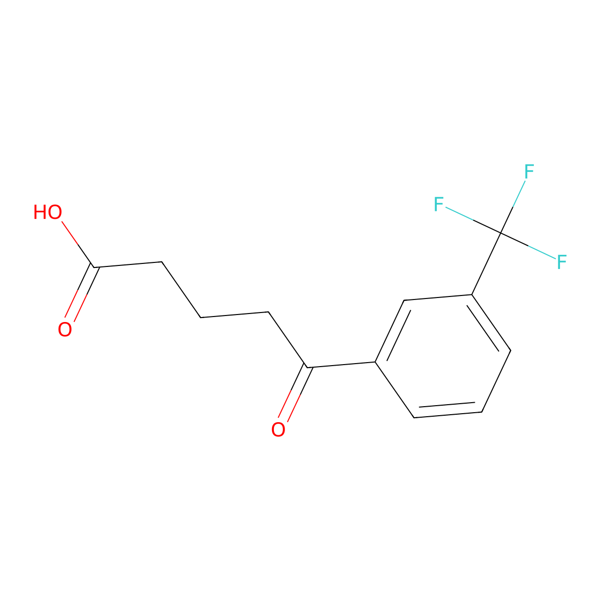 5-Oxo-5-(3-trifluoromethylphenyl)valeric acid molecular structure, CAS 502650-98-8