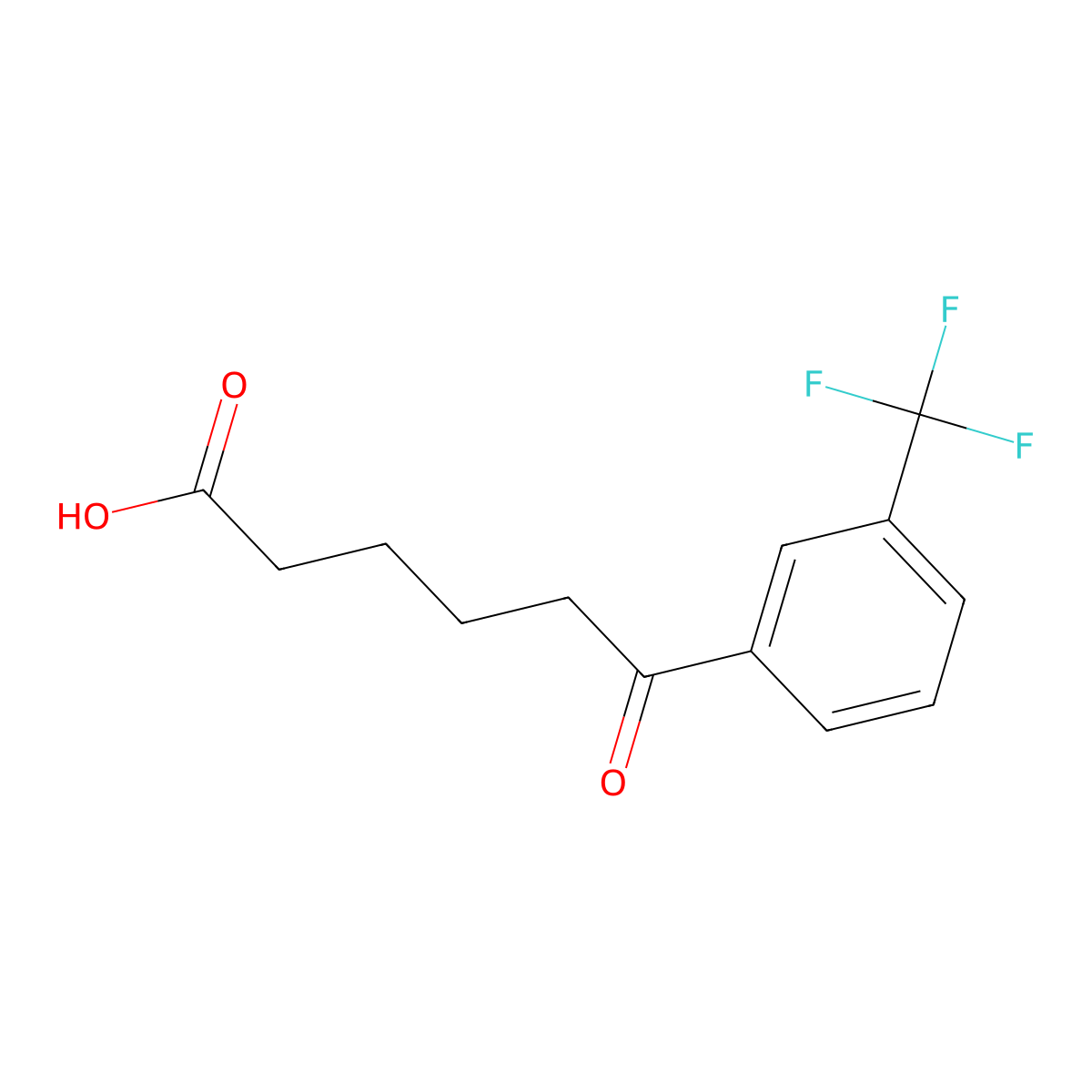 6-Oxo-6-(3-trifluoromethylphenyl)hexanoic acid molecular structure, CAS 502651-11-8