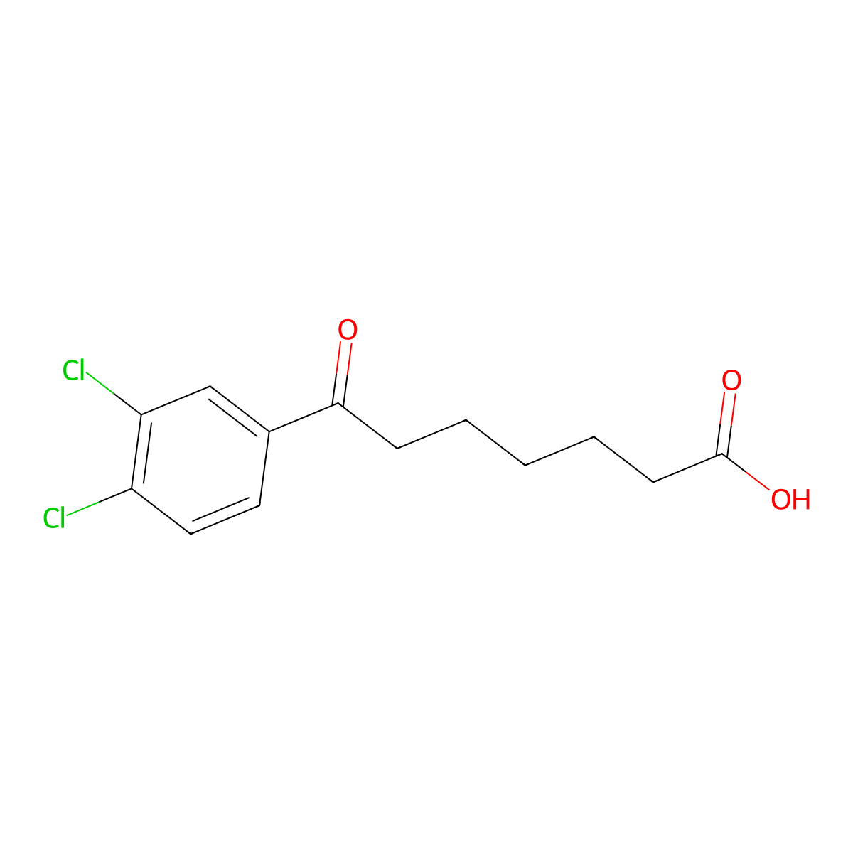 7-(3,4-Dichlorophenyl)-7-oxoheptanoic acid molecular structure, CAS 502651-26-5