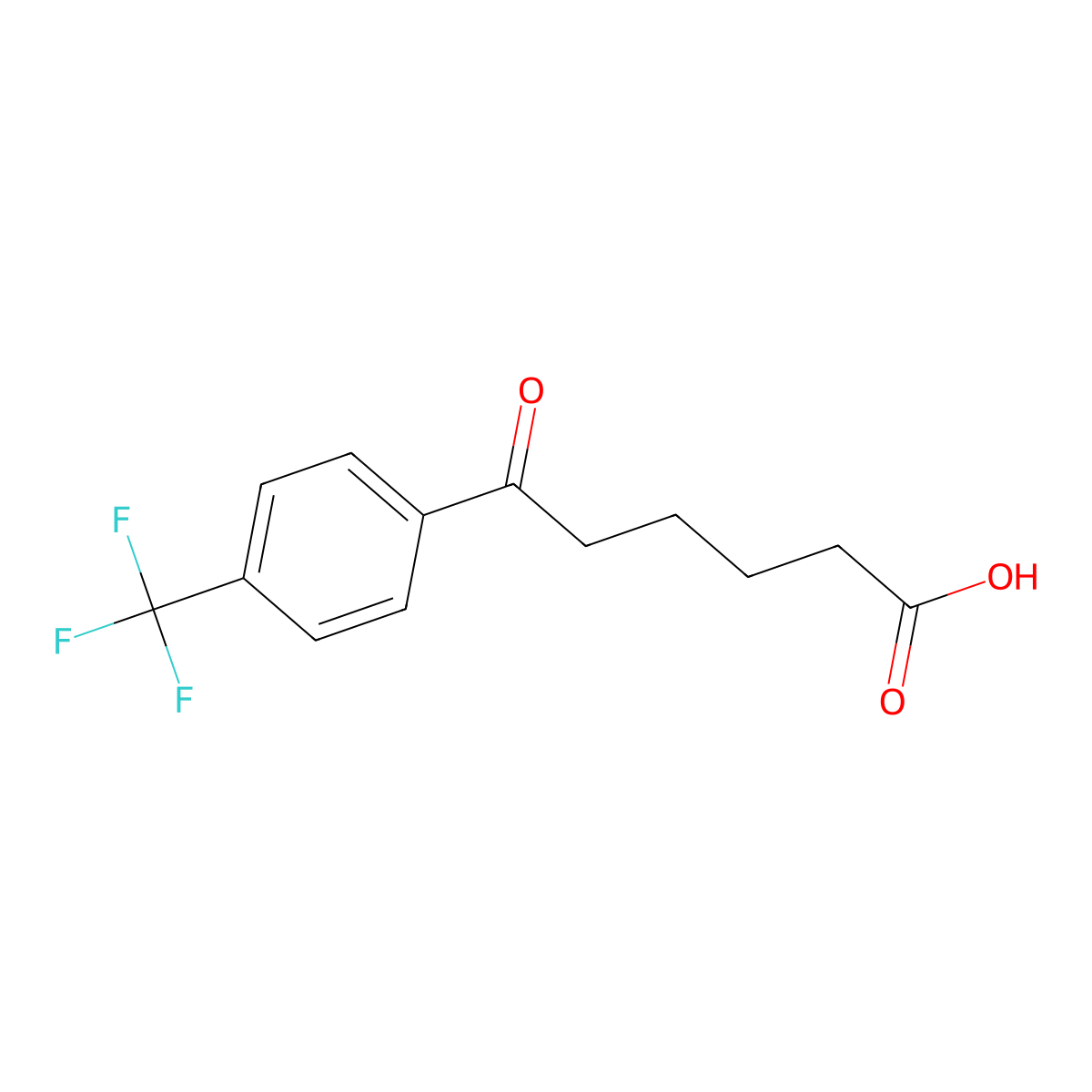 6-Oxo-6-(4-trifluoromethylphenyl)hexanoic acid molecular structure, CAS 502651-38-9