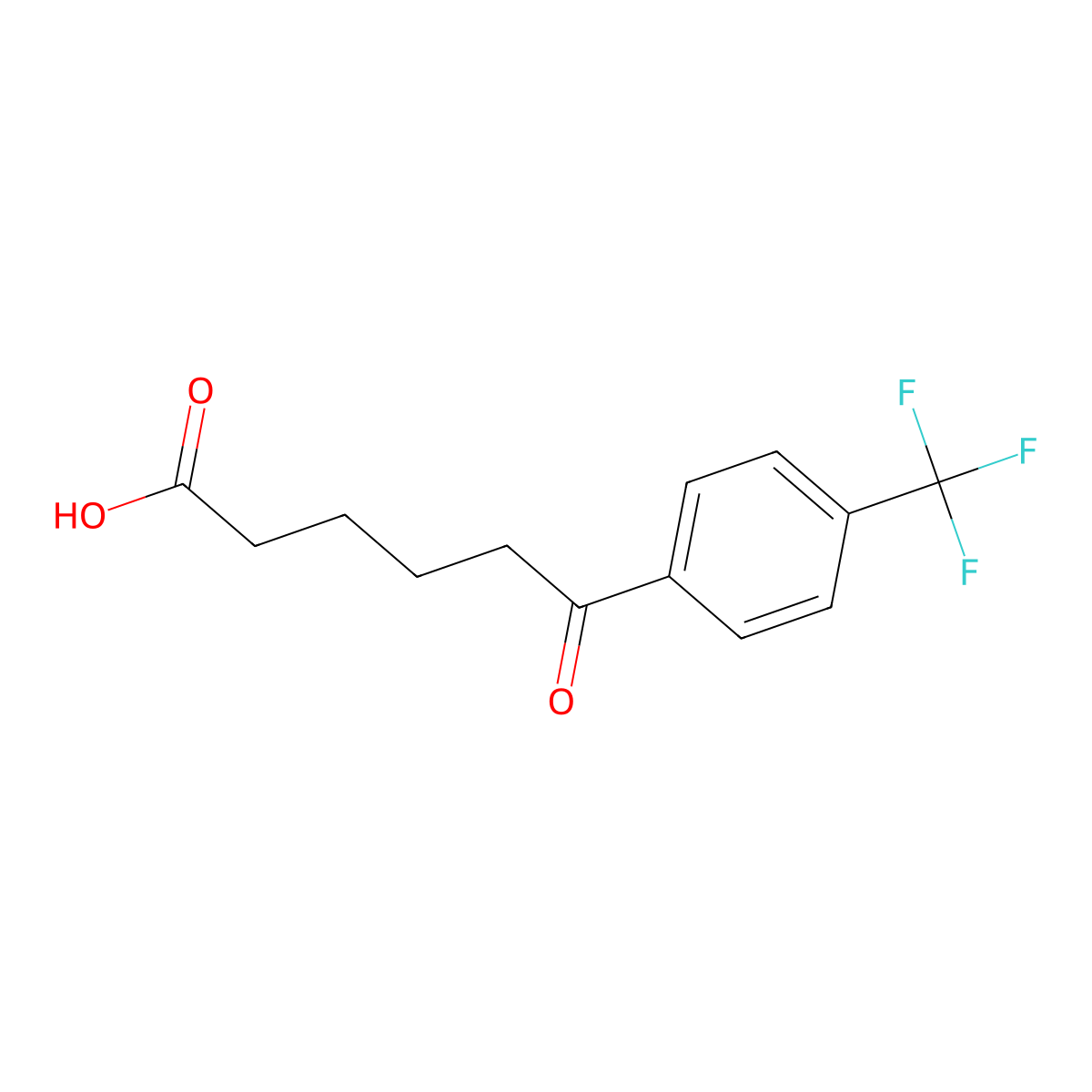 6-Oxo-6-(4-trifluoromethylphenyl)hexanoic acid molecular structure, CAS 502651-38-9