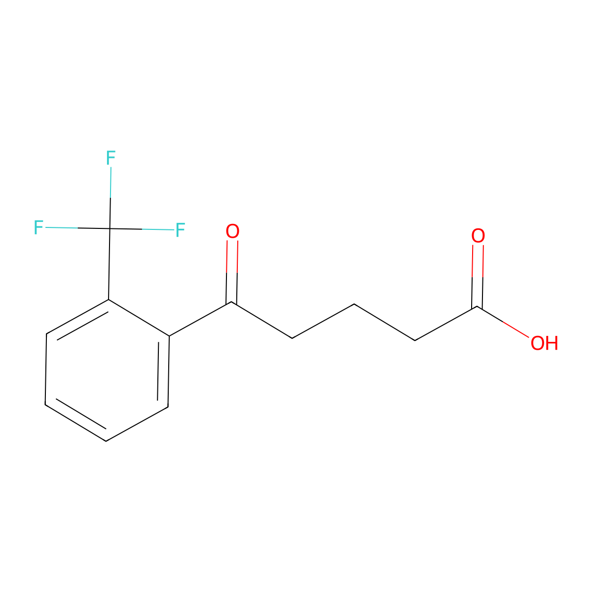 5-Oxo-5-(2-trifluoromethylphenyl)valeric acid molecular structure, CAS 502651-48-1