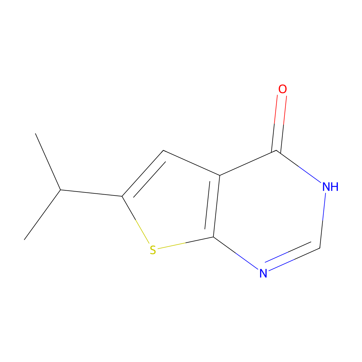 6-Isopropylthieno[2,3-d]pyrimidin-4(3H)-one molecular structure, CAS 502651-65-2