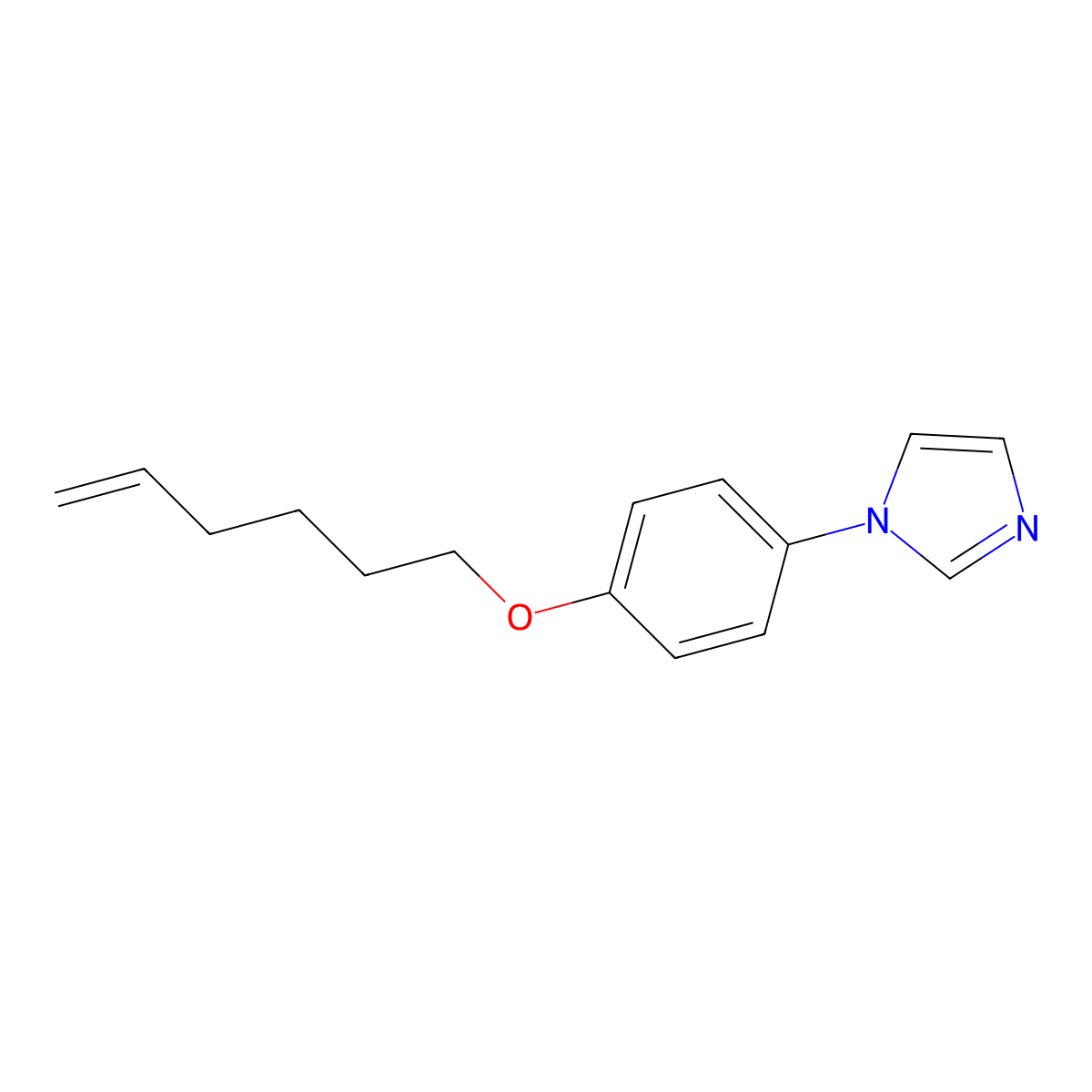 1-[4-(5-Hexen-1-yloxy)phenyl]-1H-imidazole molecular structure, CAS 502655-86-9