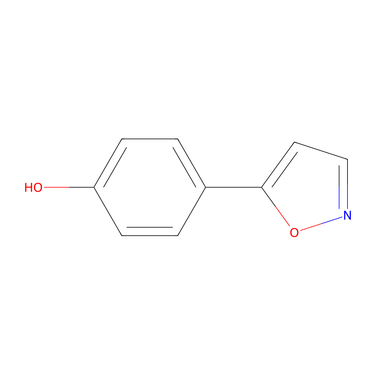 4-(Isoxazol-5-yl)phenol molecular structure, CAS 502658-76-6