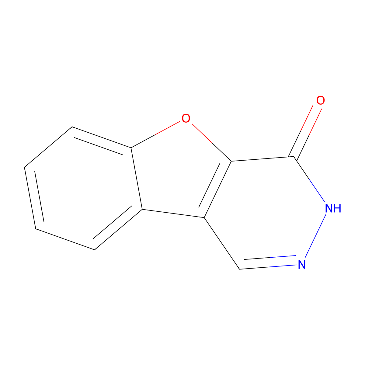 benzofuro[2,3-d]pyridazin-4(3H)-one molecular structure, CAS 50266-85-8