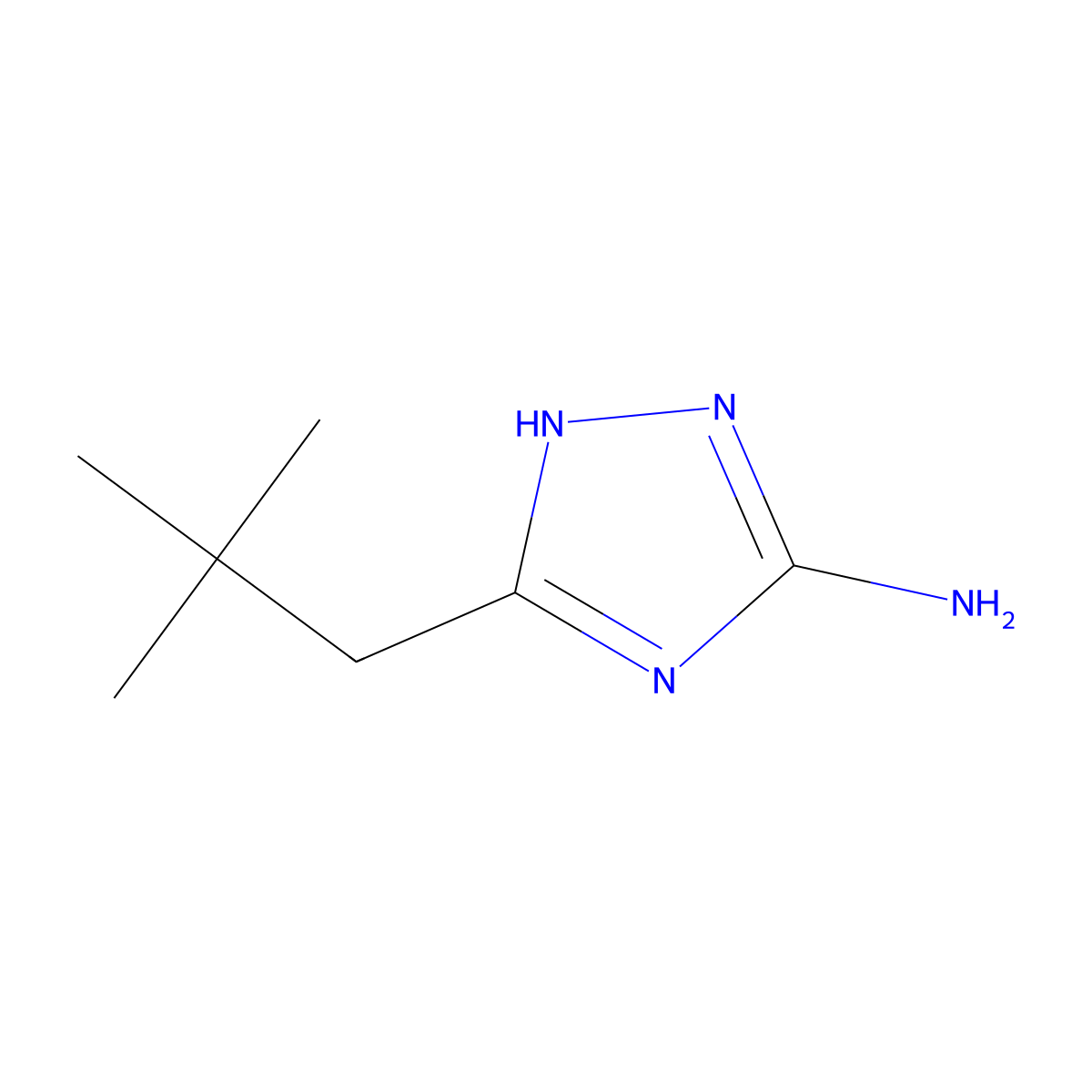 5-Neopentyl-4H-1,2,4-triazol-3-amine molecular structure, CAS 502685-52-1