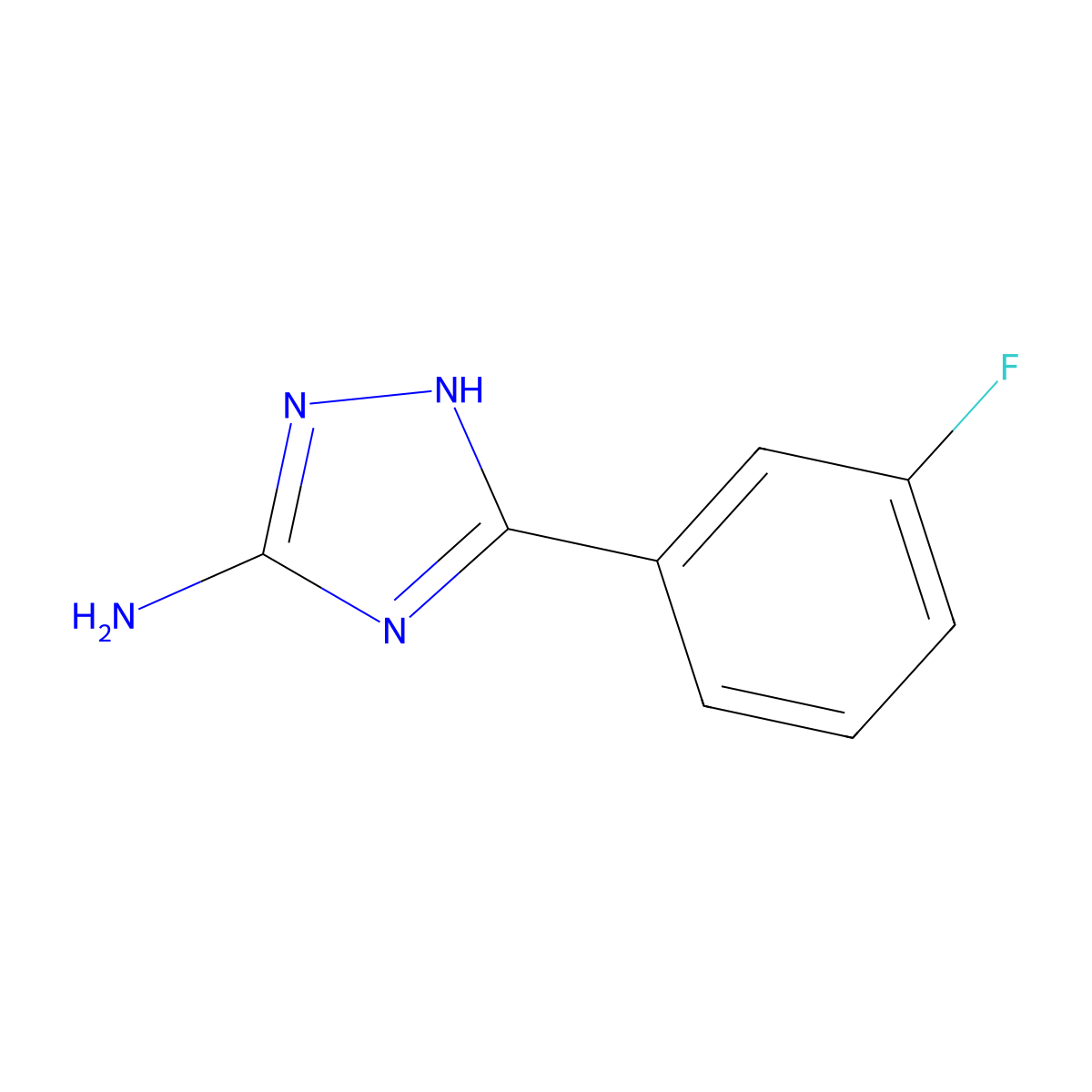 5-(3-Fluorophenyl)-4H-1,2,4-triazol-3-amine molecular structure, CAS 502685-67-8