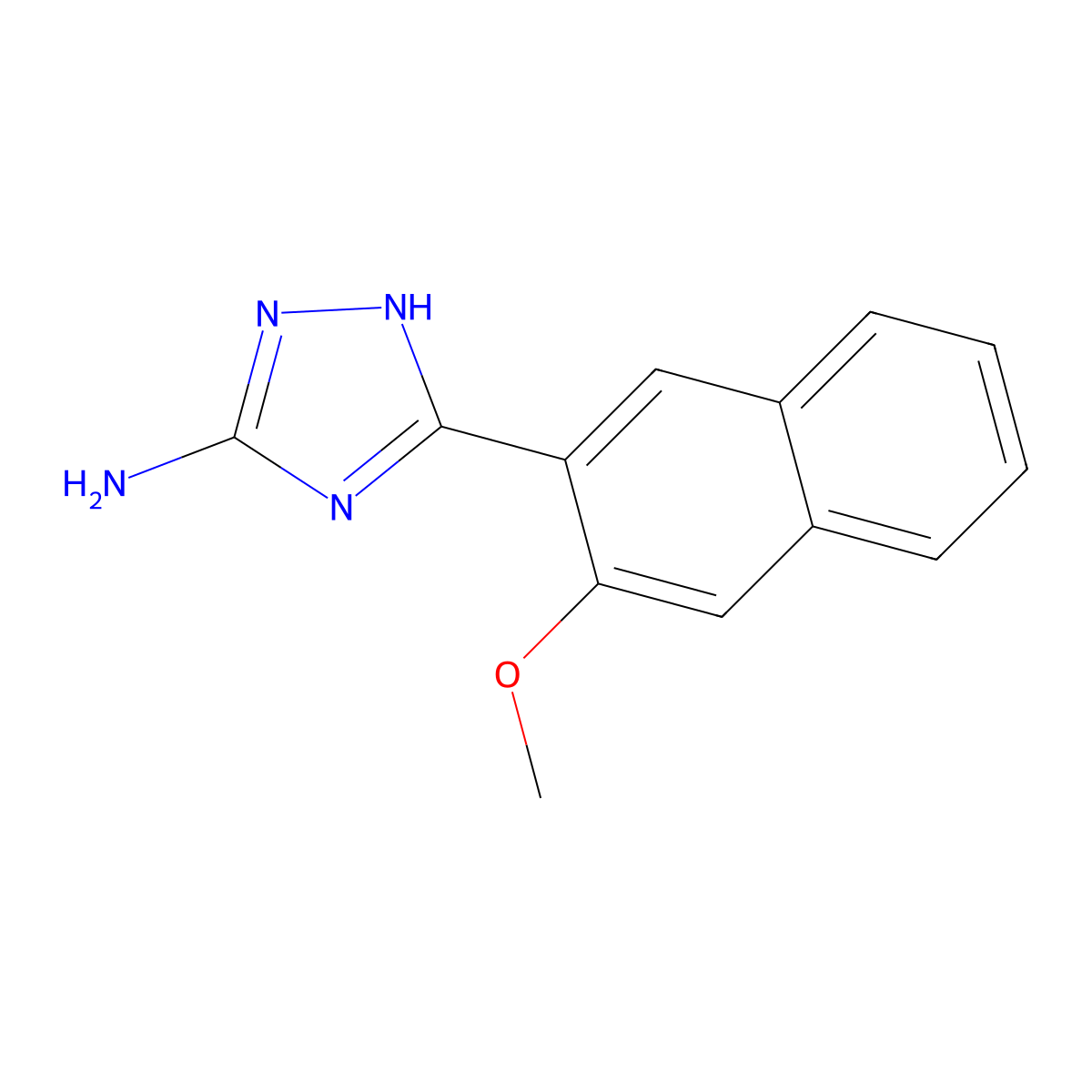 5-(3-Methoxy-2-naphthyl)-4H-1,2,4-triazol-3-amine molecular structure, CAS 502685-69-0