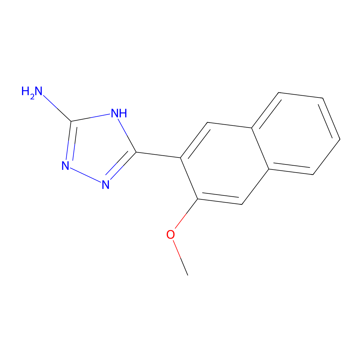 5-(3-Methoxy-2-naphthyl)-4H-1,2,4-triazol-3-amine molecular structure, CAS 502685-69-0