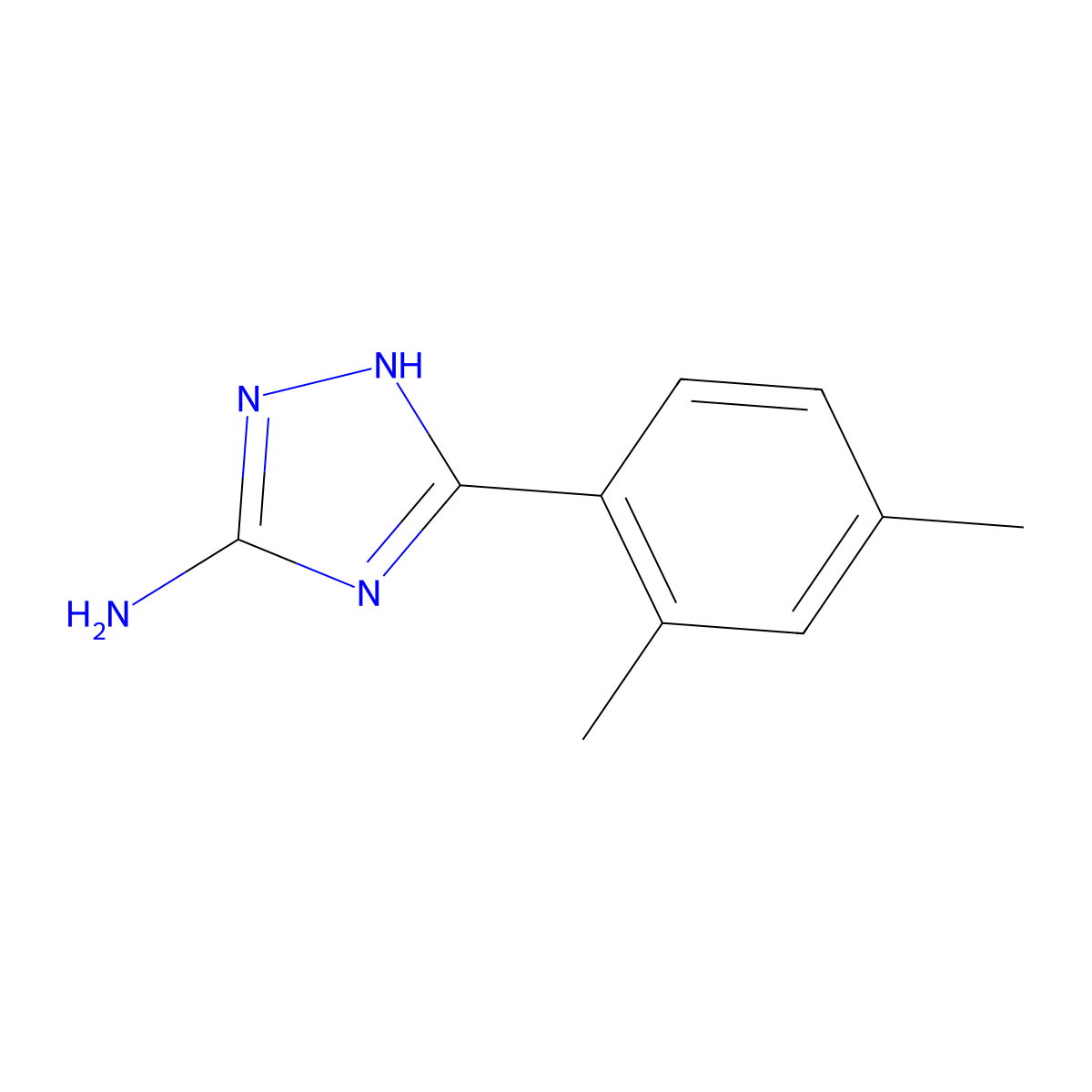 5-(2,4-dimethylphenyl)-4H-1,2,4-triazol-3-amine molecular structure, CAS 502685-90-7
