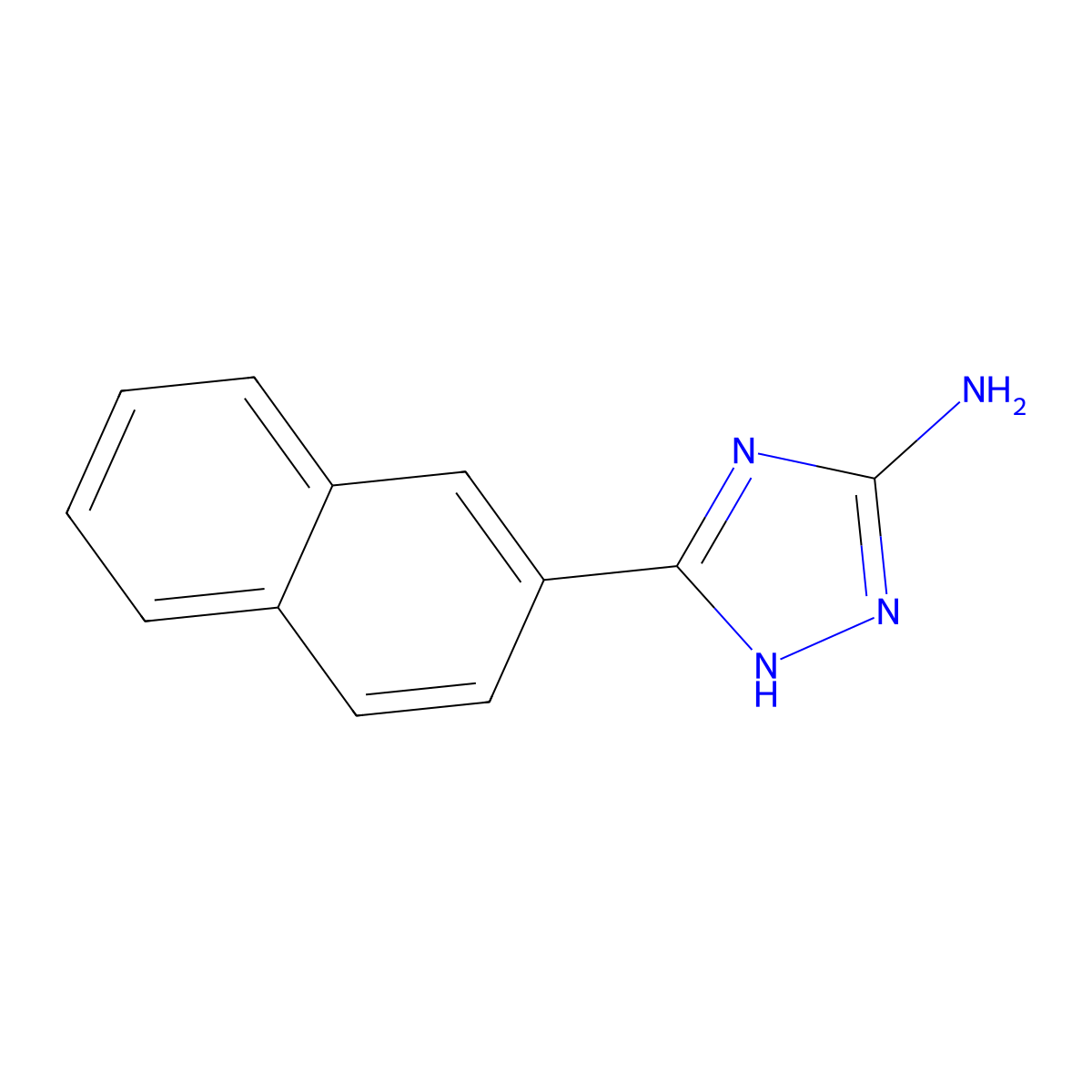 3-(naphthalen-2-yl)-1H-1,2,4-triazol-5-amine molecular structure, CAS 502686-00-2
