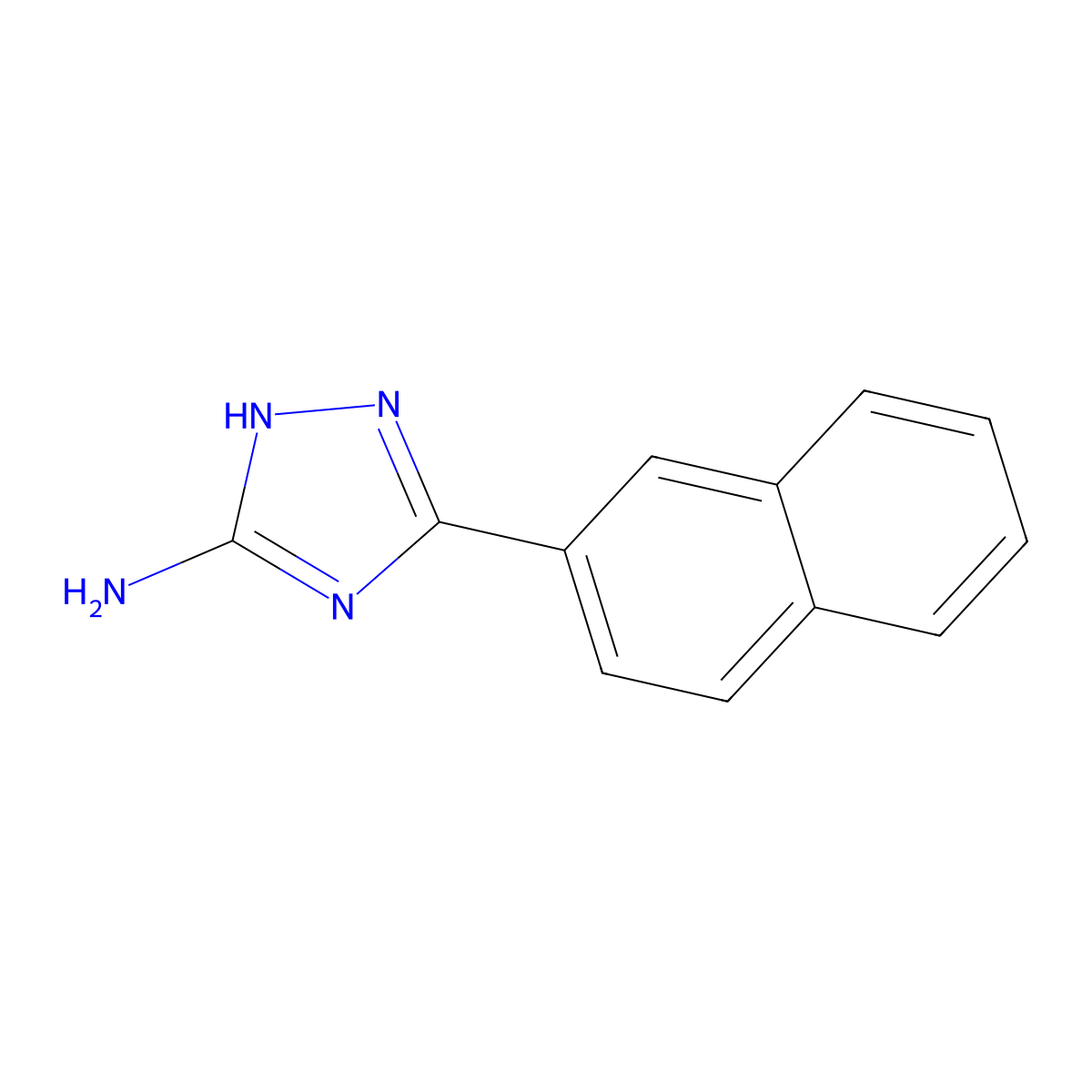 3-(naphthalen-2-yl)-1H-1,2,4-triazol-5-amine molecular structure, CAS 502686-00-2