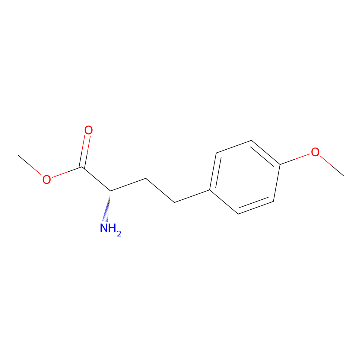 Methyl (S)-2-amino-4-(4-methoxyphenyl)butanoate molecular structure, CAS 502697-51-0