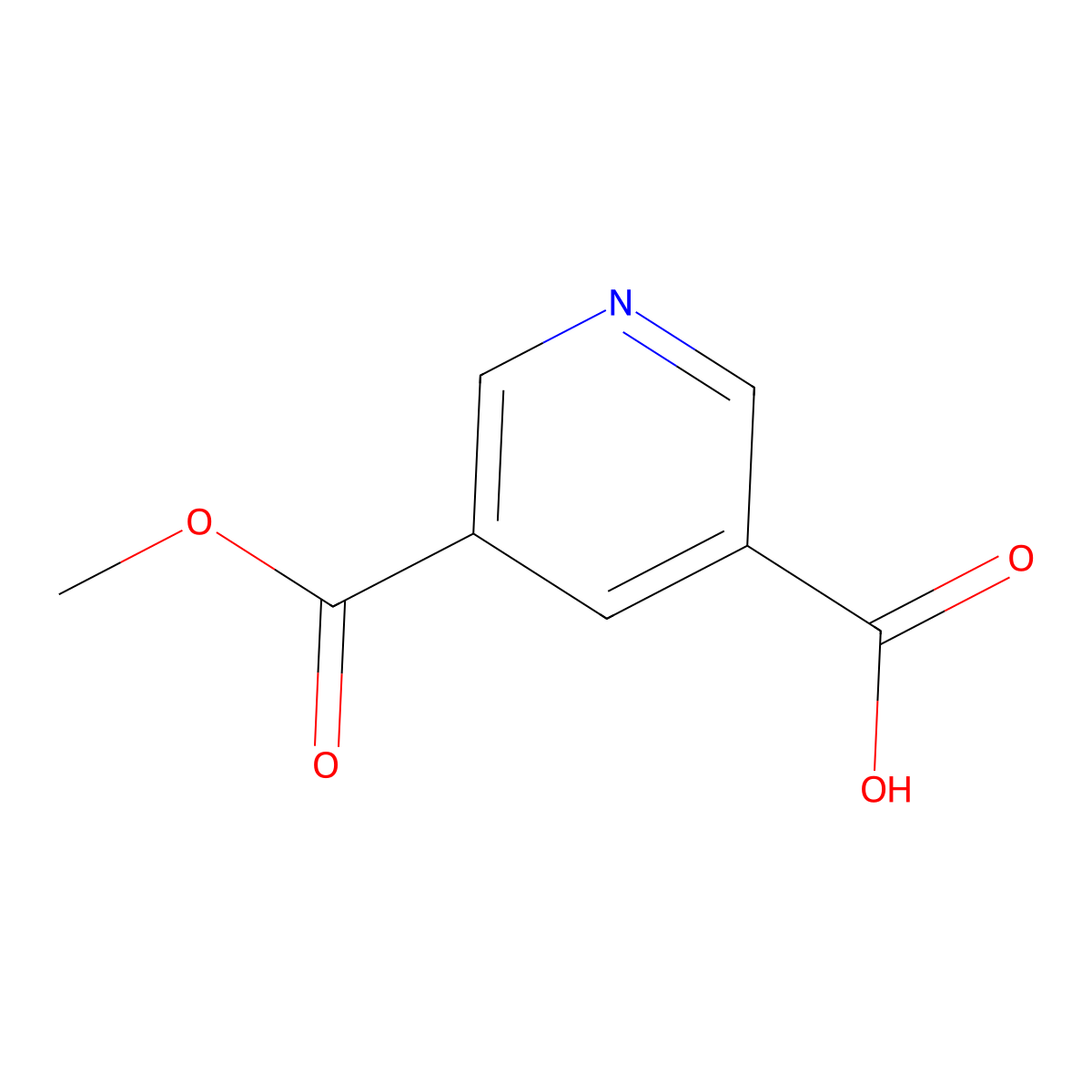 5-(Methoxycarbonyl)pyridine-3-carboxylic acid molecular structure, CAS 5027-65-6