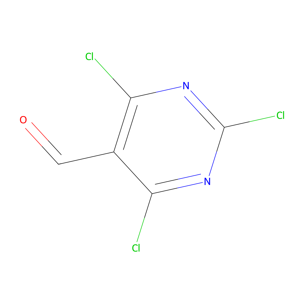 2,4,6-Trichloro-5-pyrimidinecarboxaldehyde molecular structure, CAS 50270-27-4