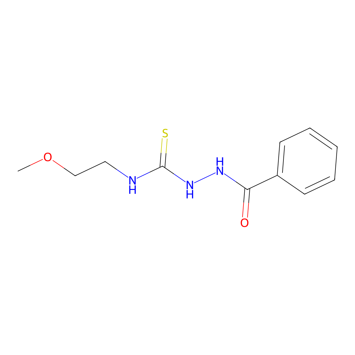 1-Benzamido-3-(2-methoxyethyl)thiourea molecular structure, CAS 502716-71-4