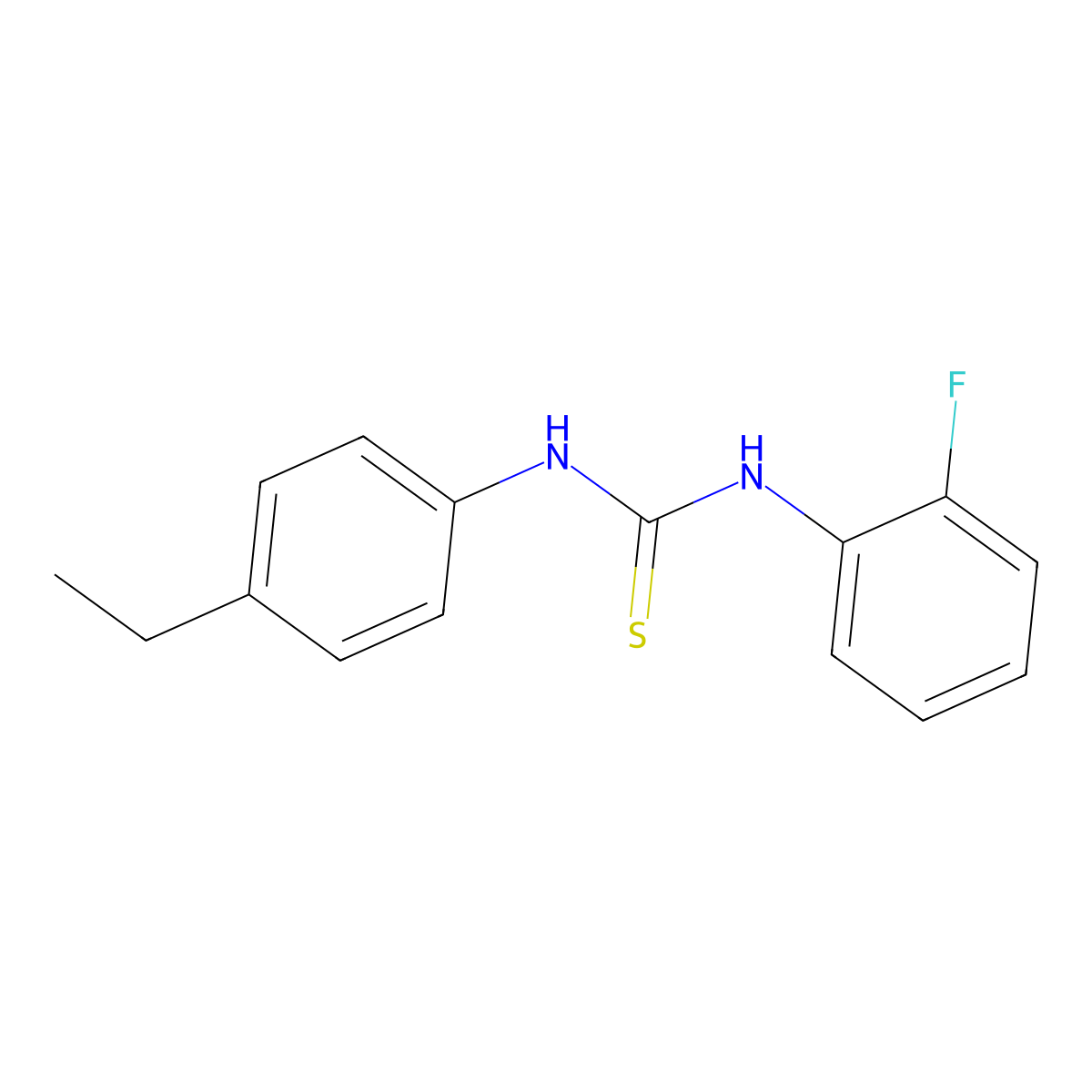 1-(4-Ethylphenyl)-3-(2-fluorophenyl)thiourea molecular structure, CAS 502721-45-1