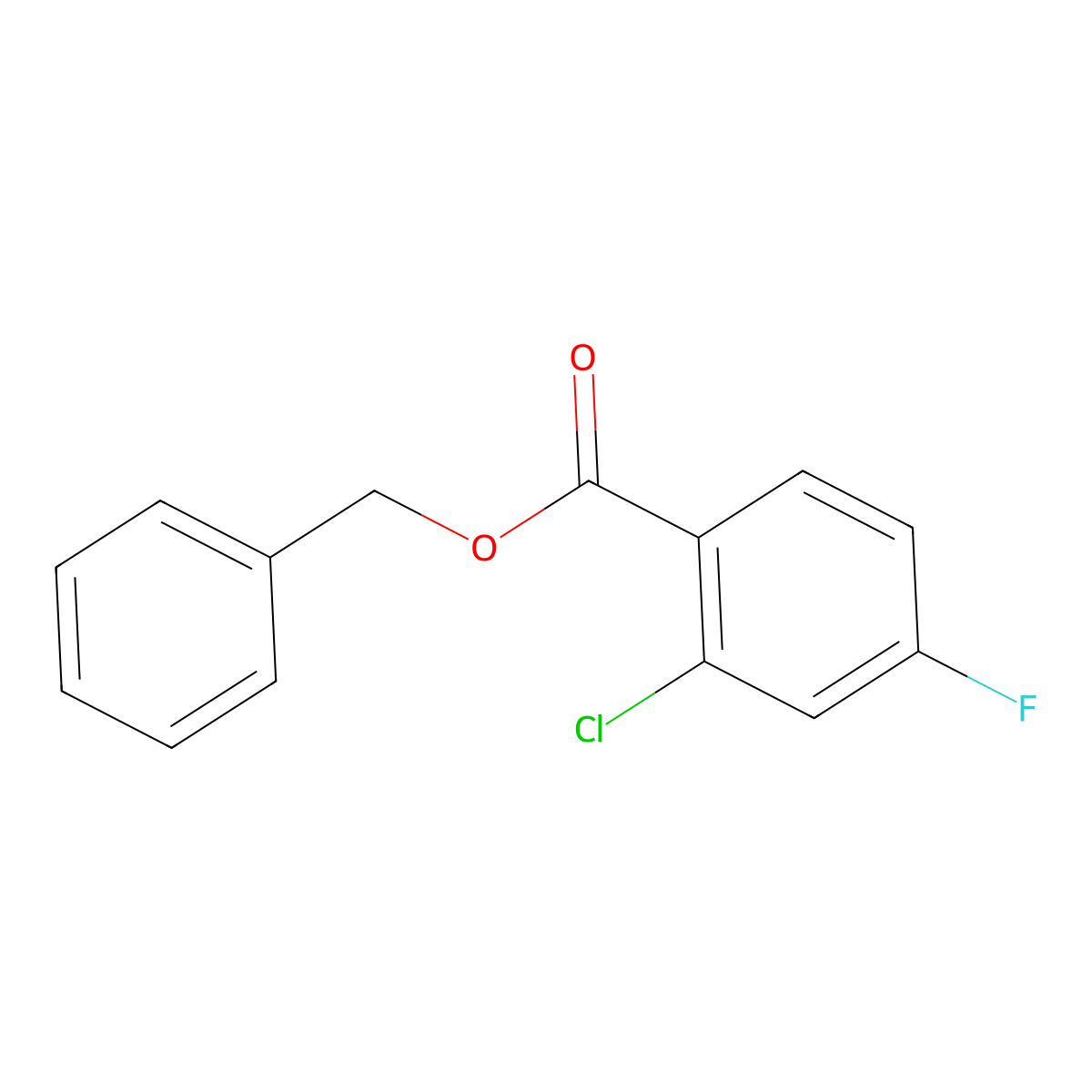 Benzyl 2-chloro-4-fluorobenzoate molecular structure, CAS 502725-92-0