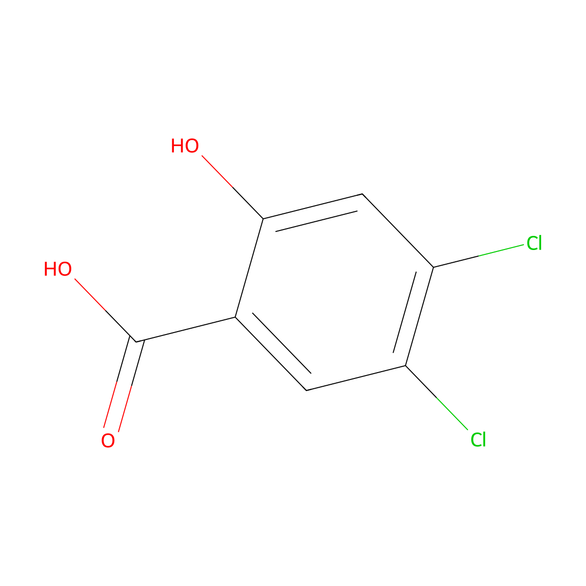 4,5-Dichloro-2-hydroxybenzoic acid molecular structure, CAS 50274-58-3