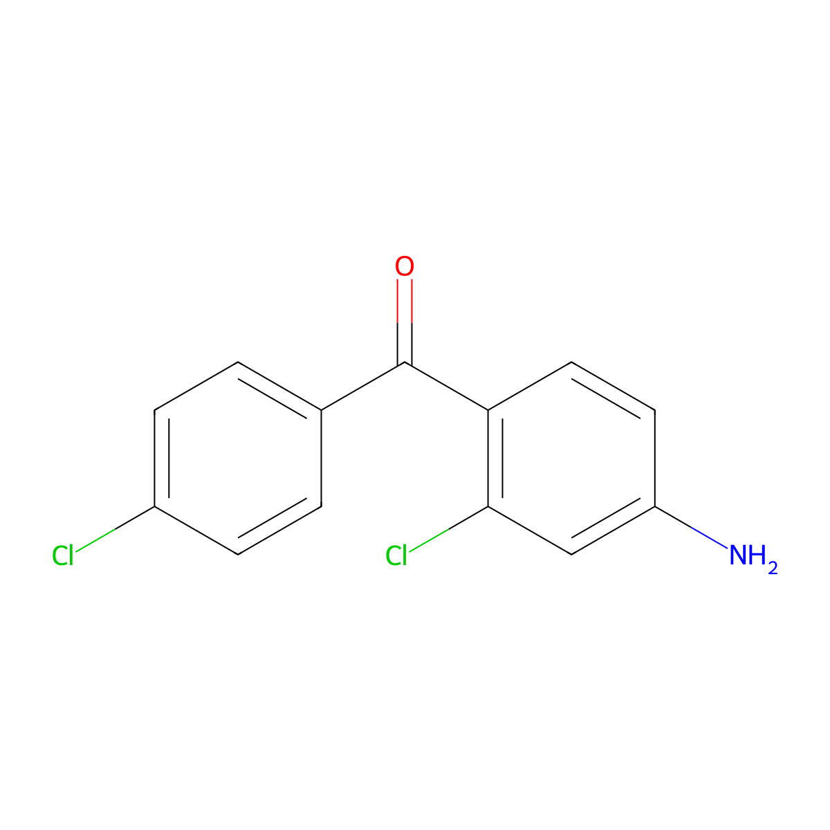 4-Amino-2,4'-dichlorobenzophenone molecular structure, CAS 50274-85-6