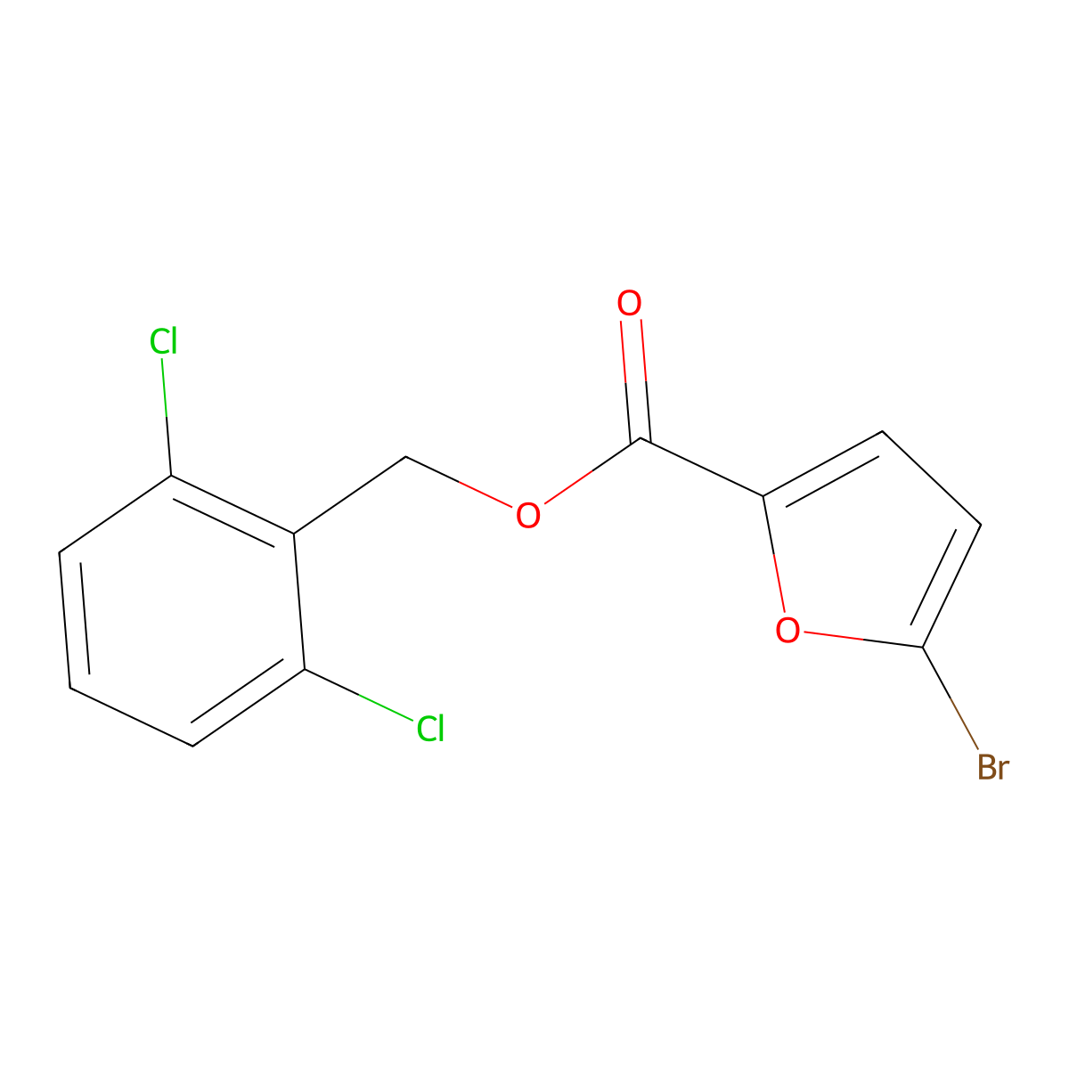 2,6-Dichlorobenzyl 5-bromo-2-furoate molecular structure, CAS 502747-54-8