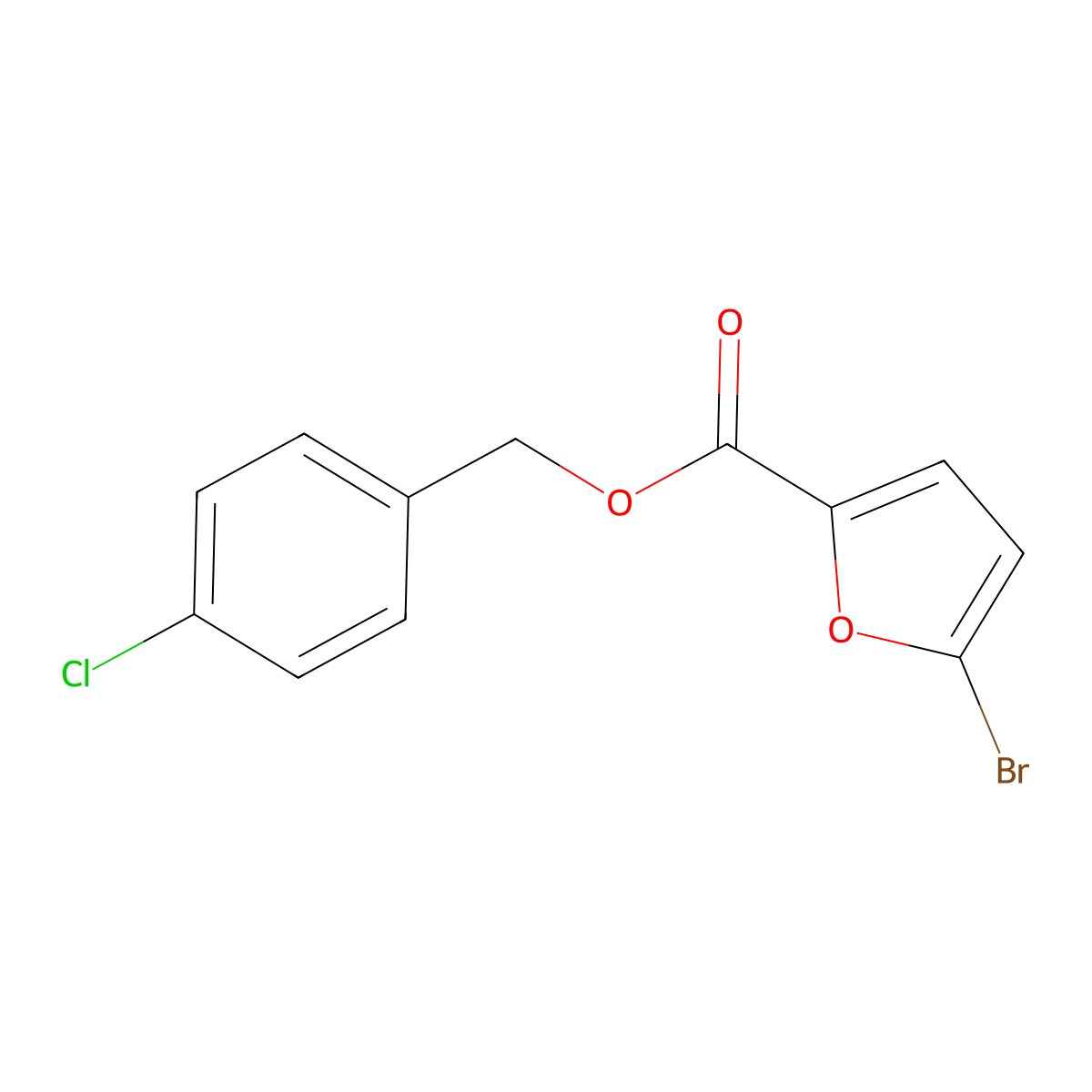 4-Chlorobenzyl 5-bromo-2-furoate molecular structure, CAS 502759-05-9
