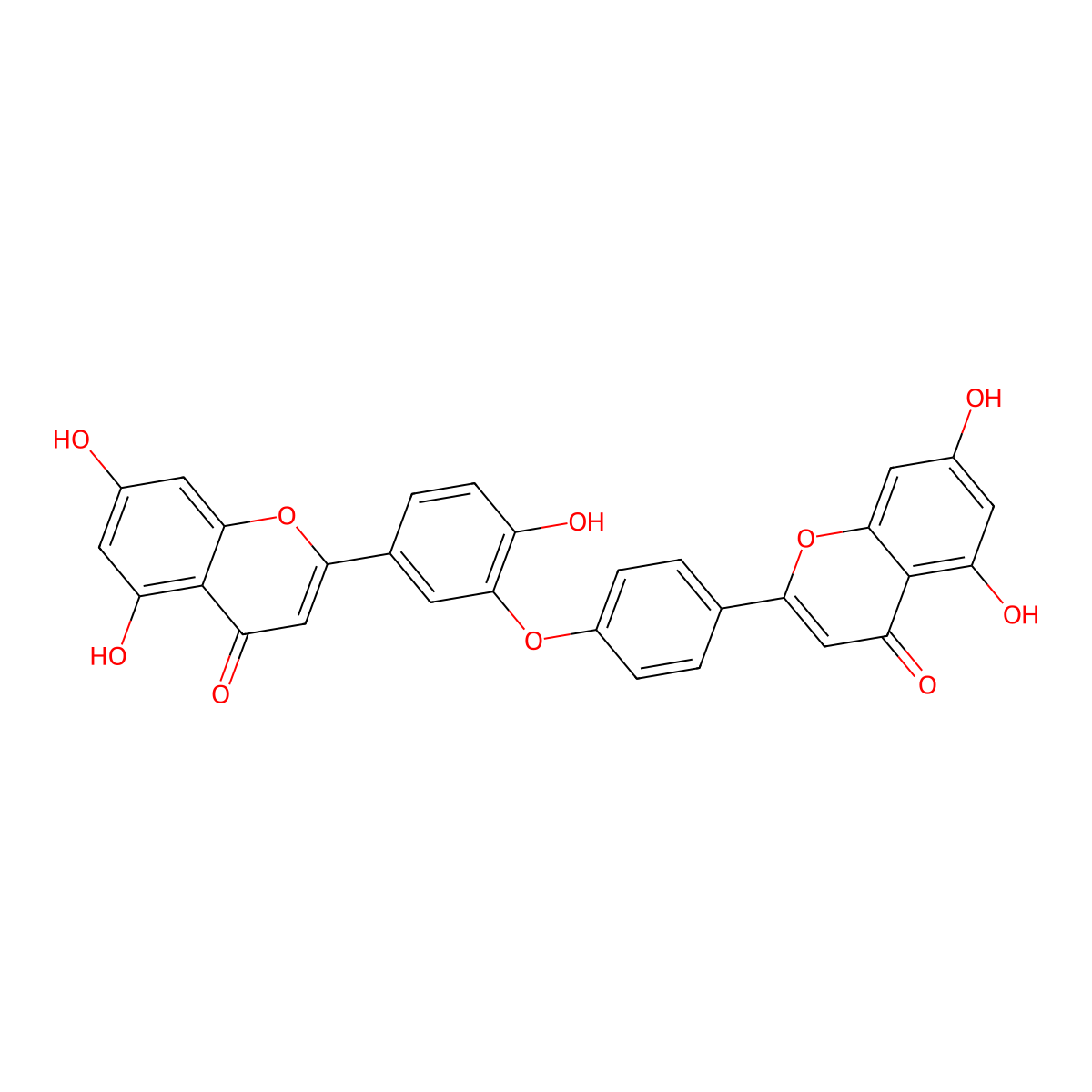 Ochnaflavone molecular structure, CAS 50276-96-5