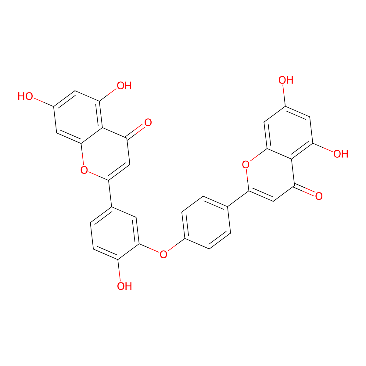 Ochnaflavone molecular structure, CAS 50276-96-5