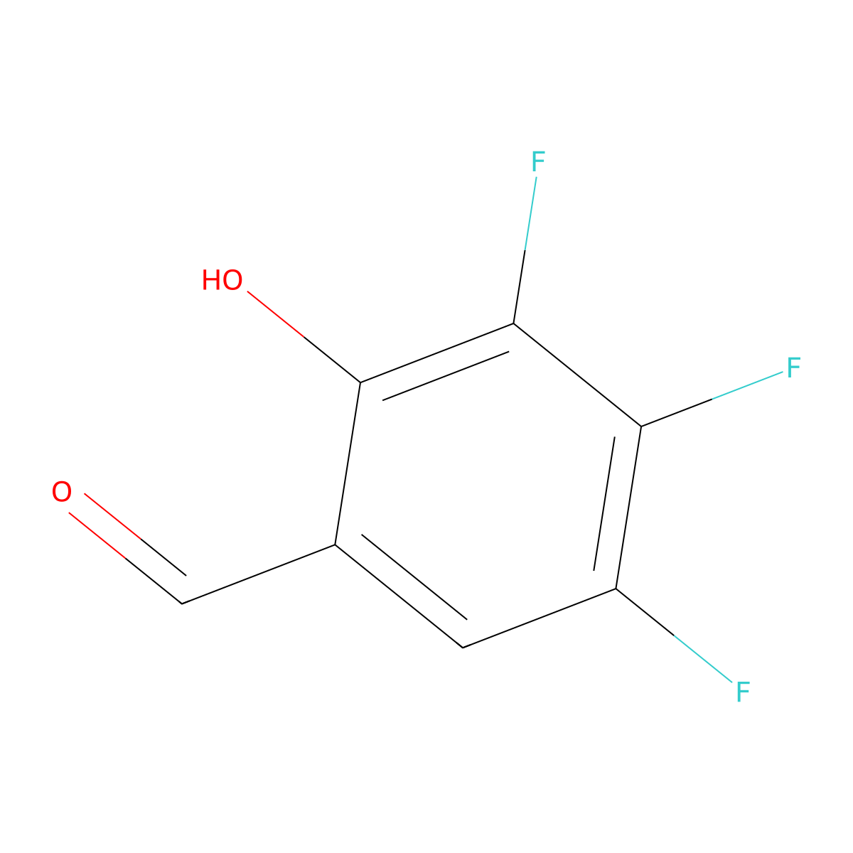 3,4,5-Trifluoro-2-hydroxybenzaldehyde molecular structure, CAS 502762-96-1