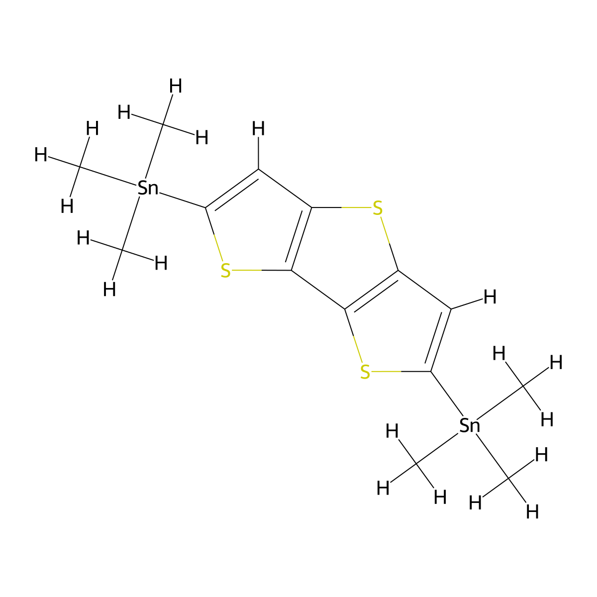 2,6-Bis(trimethylstannyl)dithieno[3,2-b:2',3'-d]thiophene molecular structure, CAS 502764-57-0