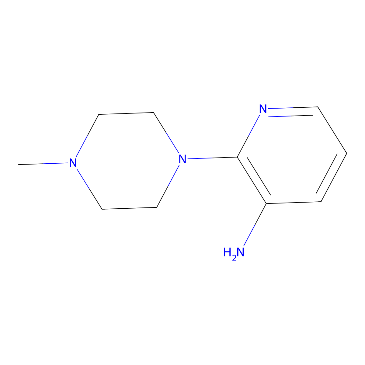 2-(4-Methylpiperazin-1-yl)pyridin-3-amine molecular structure, CAS 5028-17-1