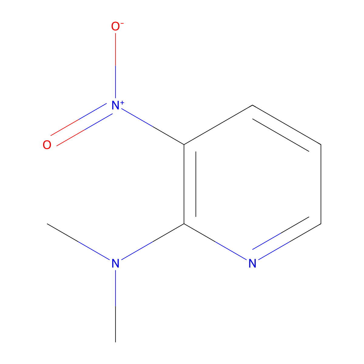 N,N-dimethyl-3-nitropyridin-2-amine molecular structure, CAS 5028-23-9