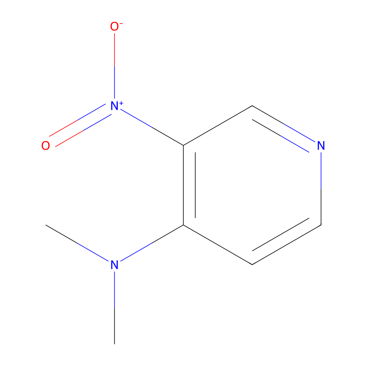 N,N-dimethyl-3-nitropyridin-4-amine molecular structure, CAS 5028-26-2