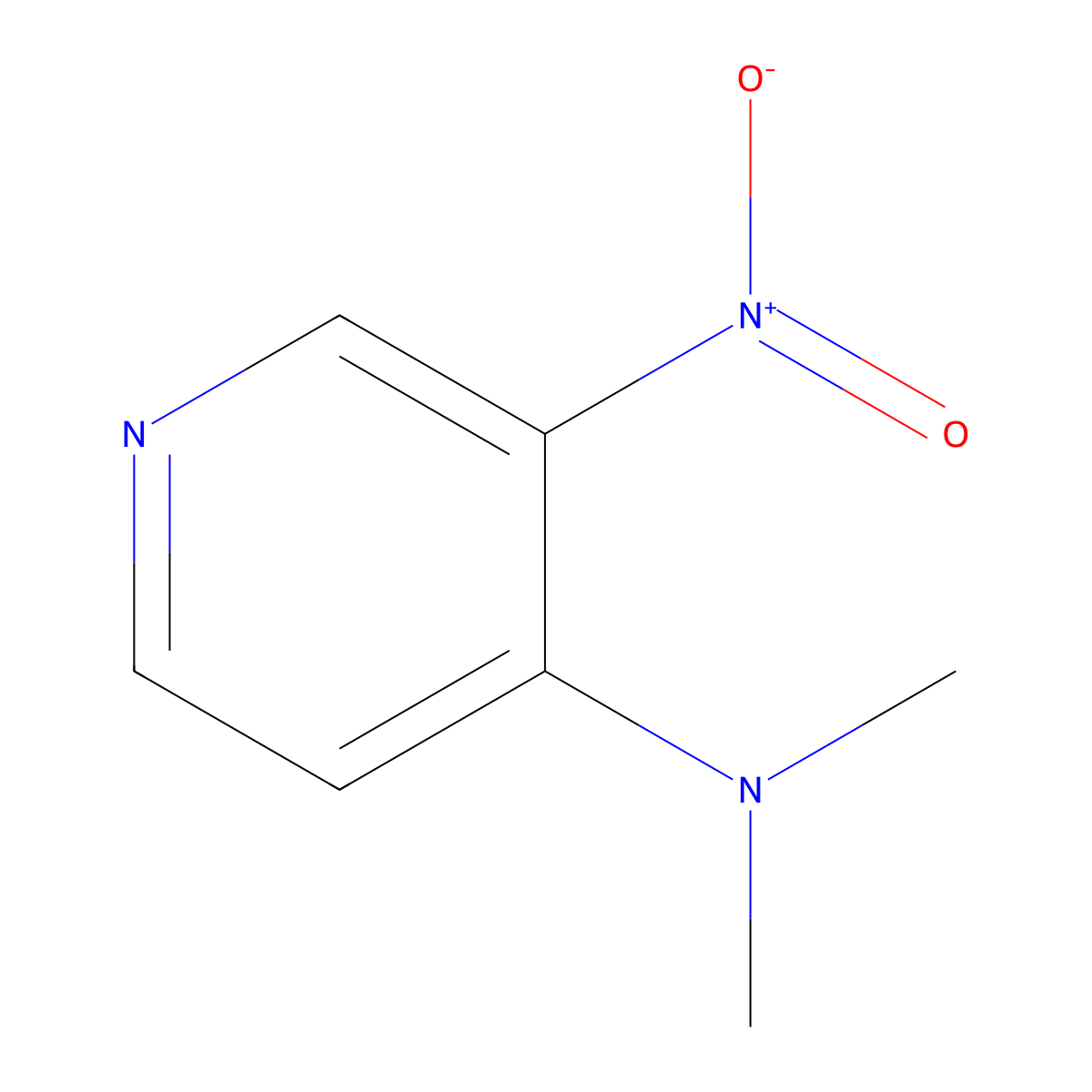 N,N-dimethyl-3-nitropyridin-4-amine molecular structure, CAS 5028-26-2