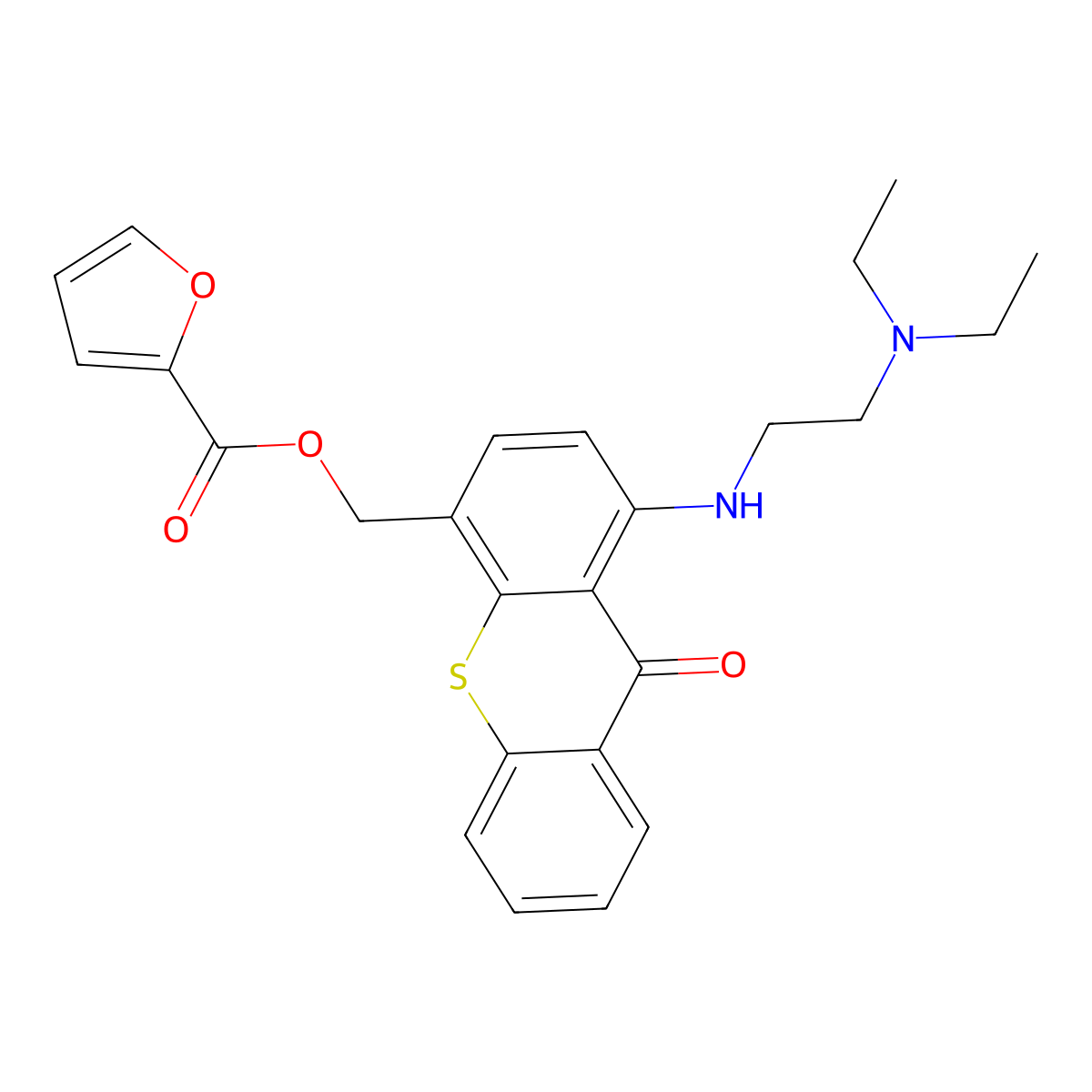Hycanthone furoate molecular structure, CAS 50283-78-8